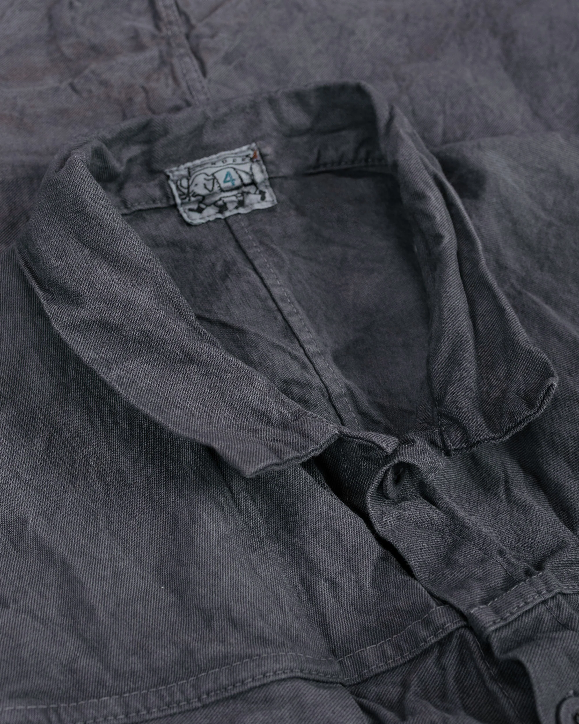 Tender Type 402 Two Birds Shirt Cotton Drop Cloth Grey Logwood - Image 5