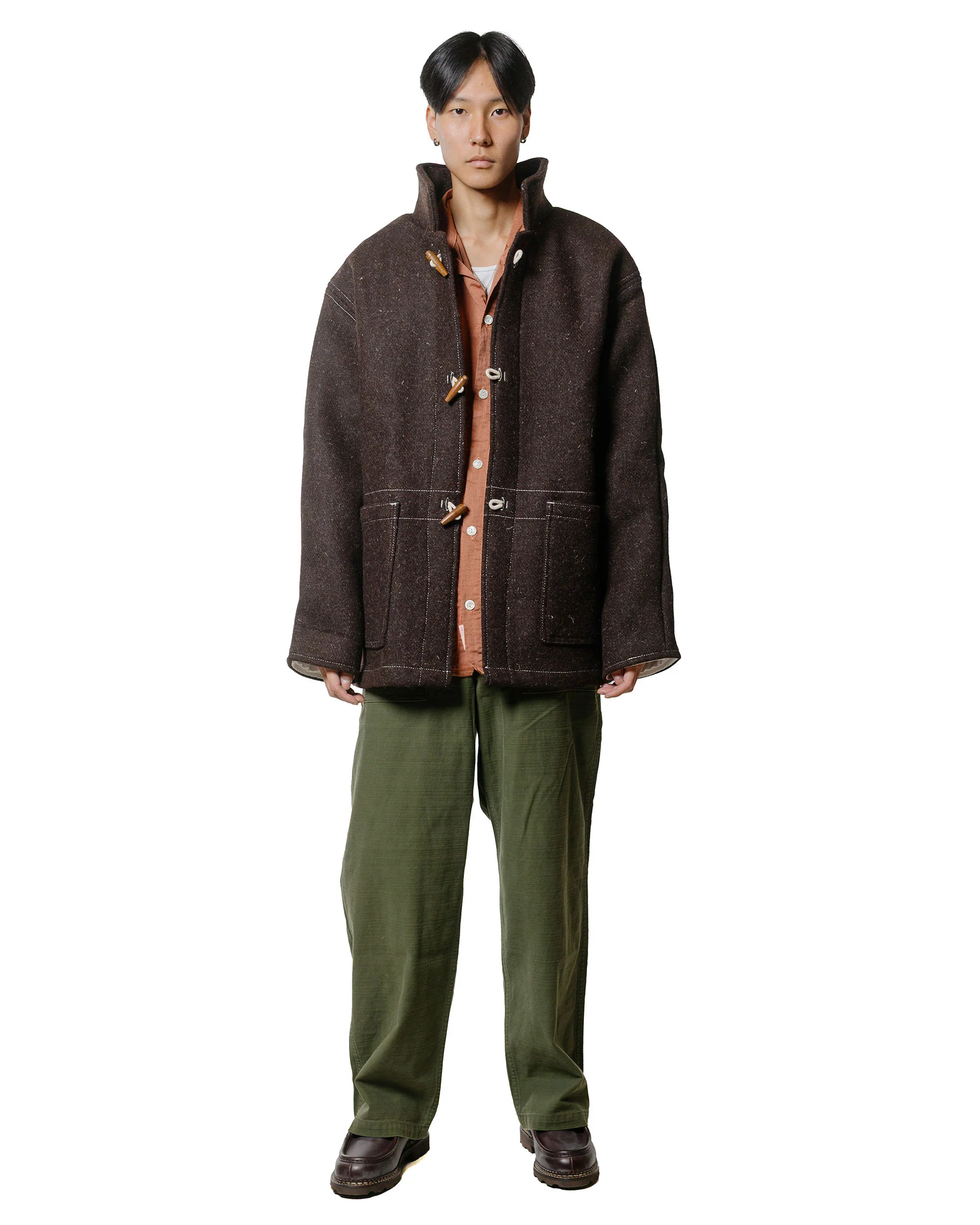 Tender Type 439 Stole Pocket Butterfly Shirt Thunderbolt Cotton Cambric Turkey Red Dyed - Image 4