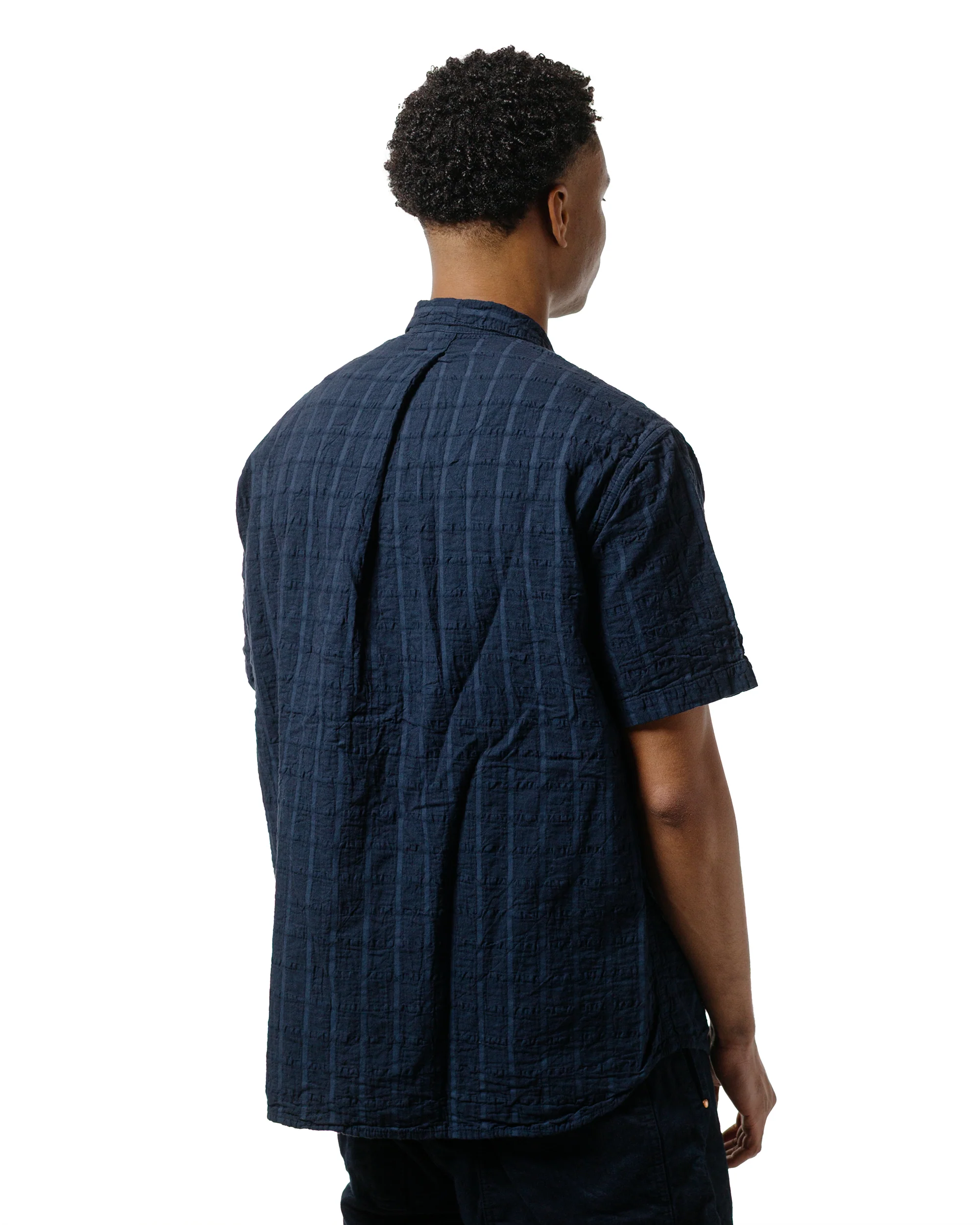 Tender Type 469 Short Sleeve Flipped Collar Shirt Airbag Cambric Hadal Blue - Image 3