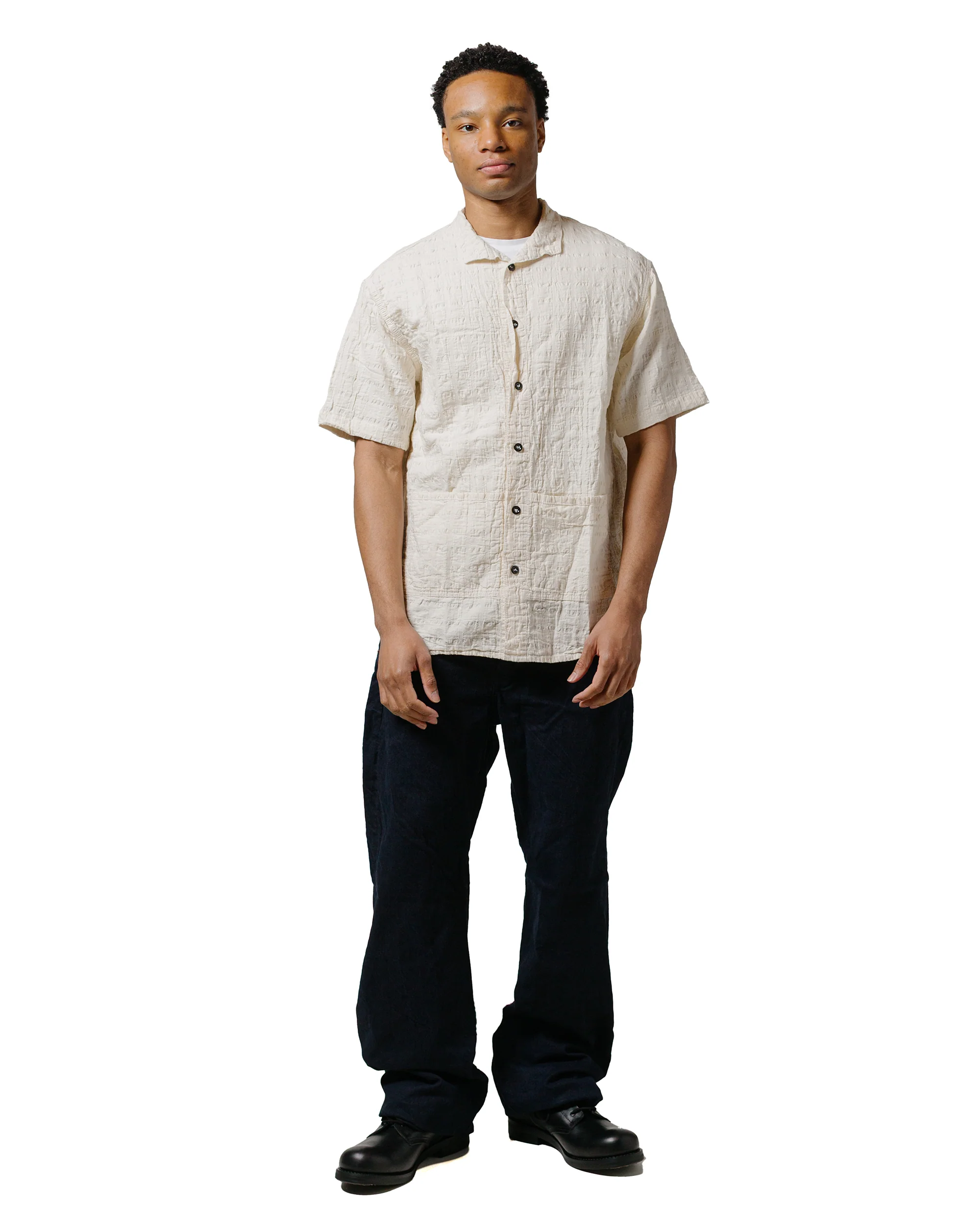 Tender Type 469 Short Sleeve Flipped Collar Shirt Airbag Cambric Rinsed - Image 4