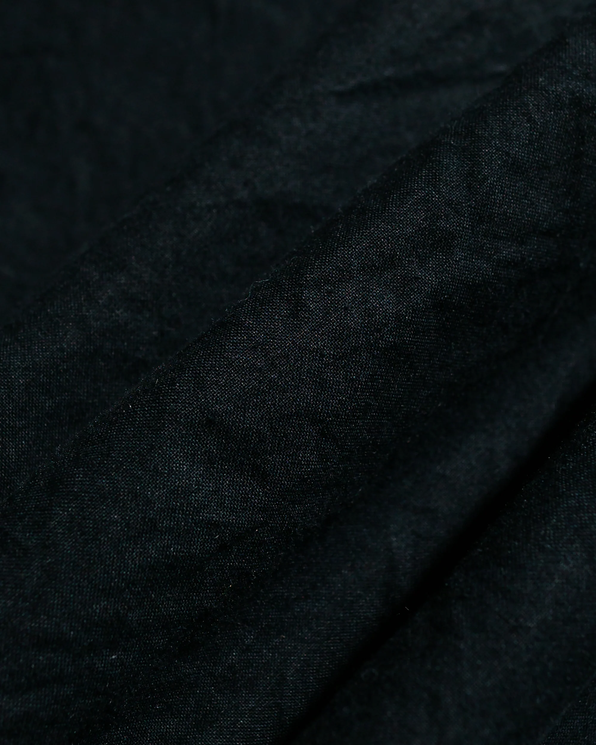 Tender Type 469 Short Sleeve Flipped Collar Shirt Black Cotton Panama Rinsed - Image 6