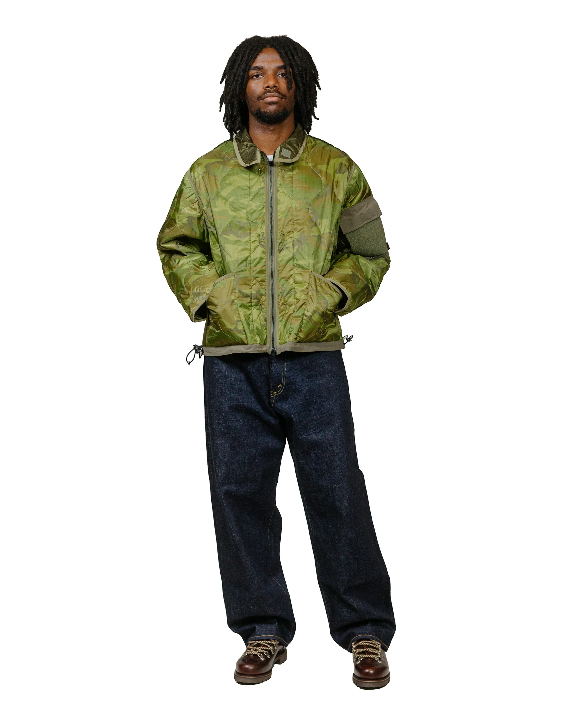 The Corona Utility CJ020 Combat Quilting Liner Jacket Green Leaf Camo - Image 4