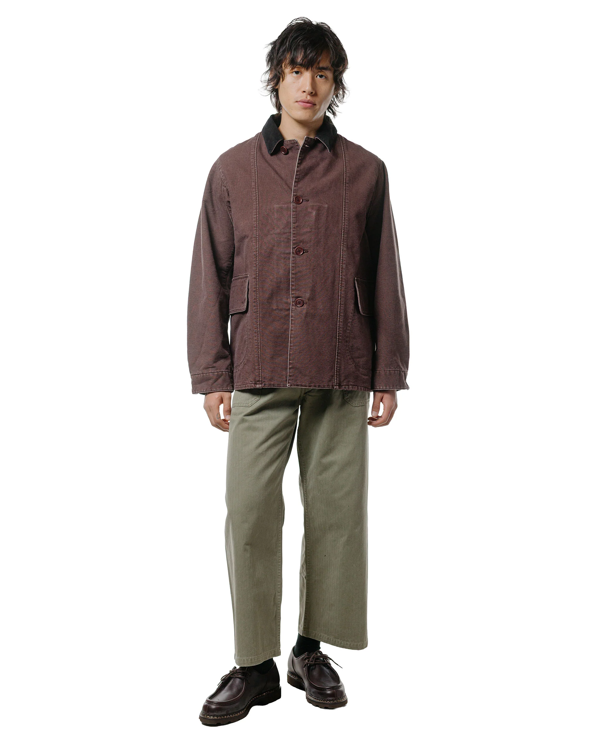 The Corona Utility CJ076 'Utica Field Coat' Cotton Duck Chocolate Brown - Image 4