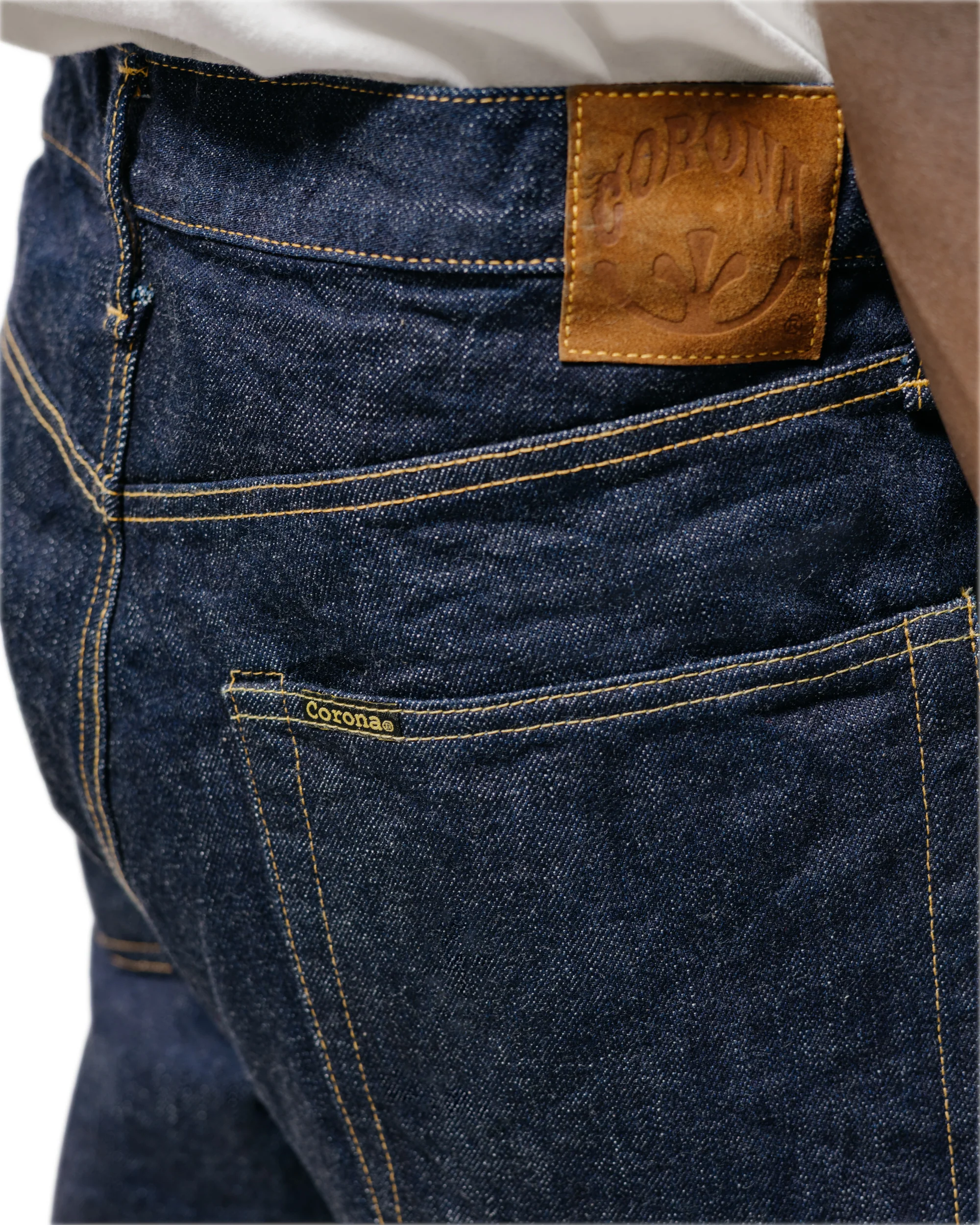The Corona Utility CP005 W05 Five Pocket 14oz Selvedge Denim Indigo Blue - Image 4