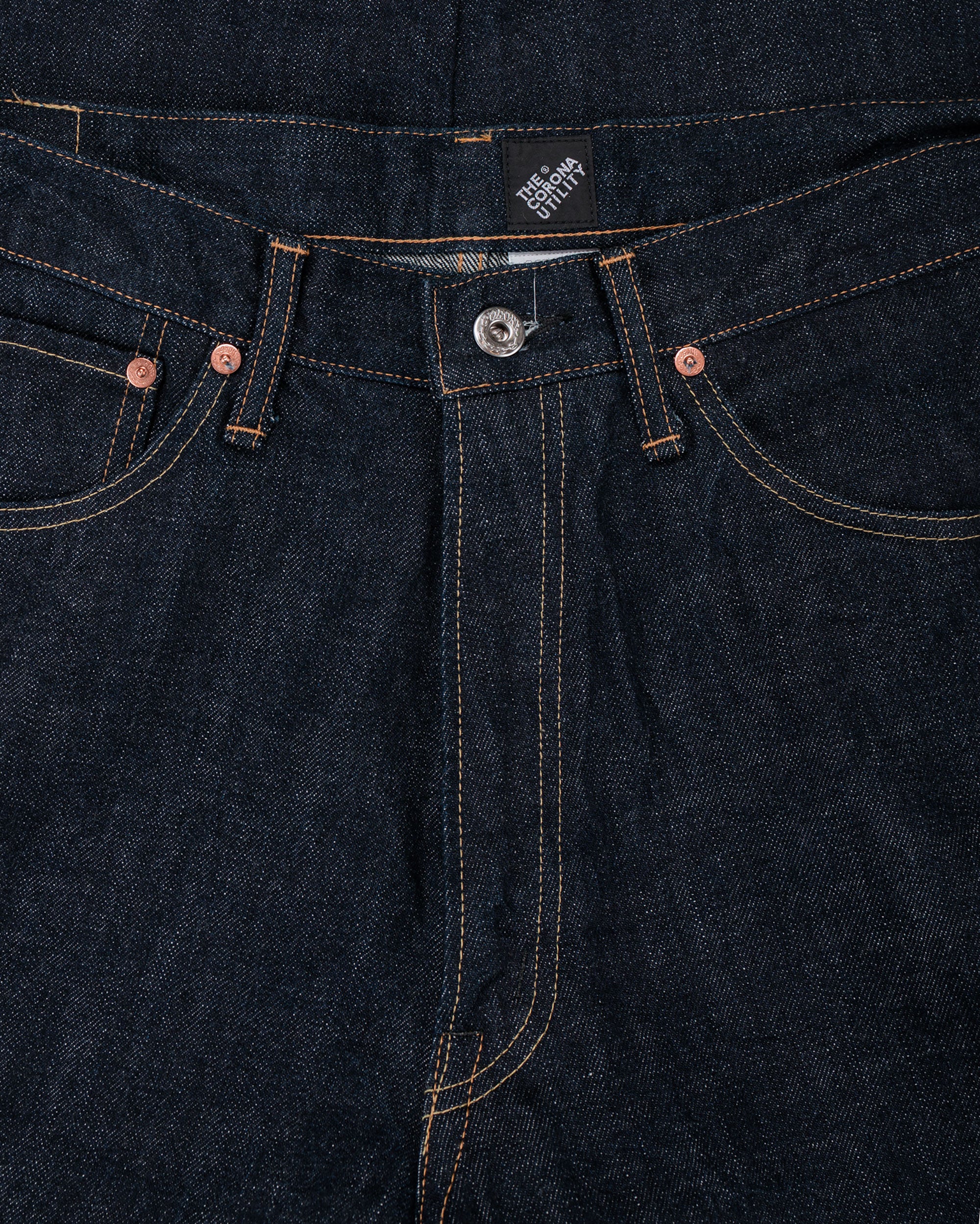 The Corona Utility CP005 W05 Five Pocket 14oz Selvedge Denim Indigo Blue - Image 6