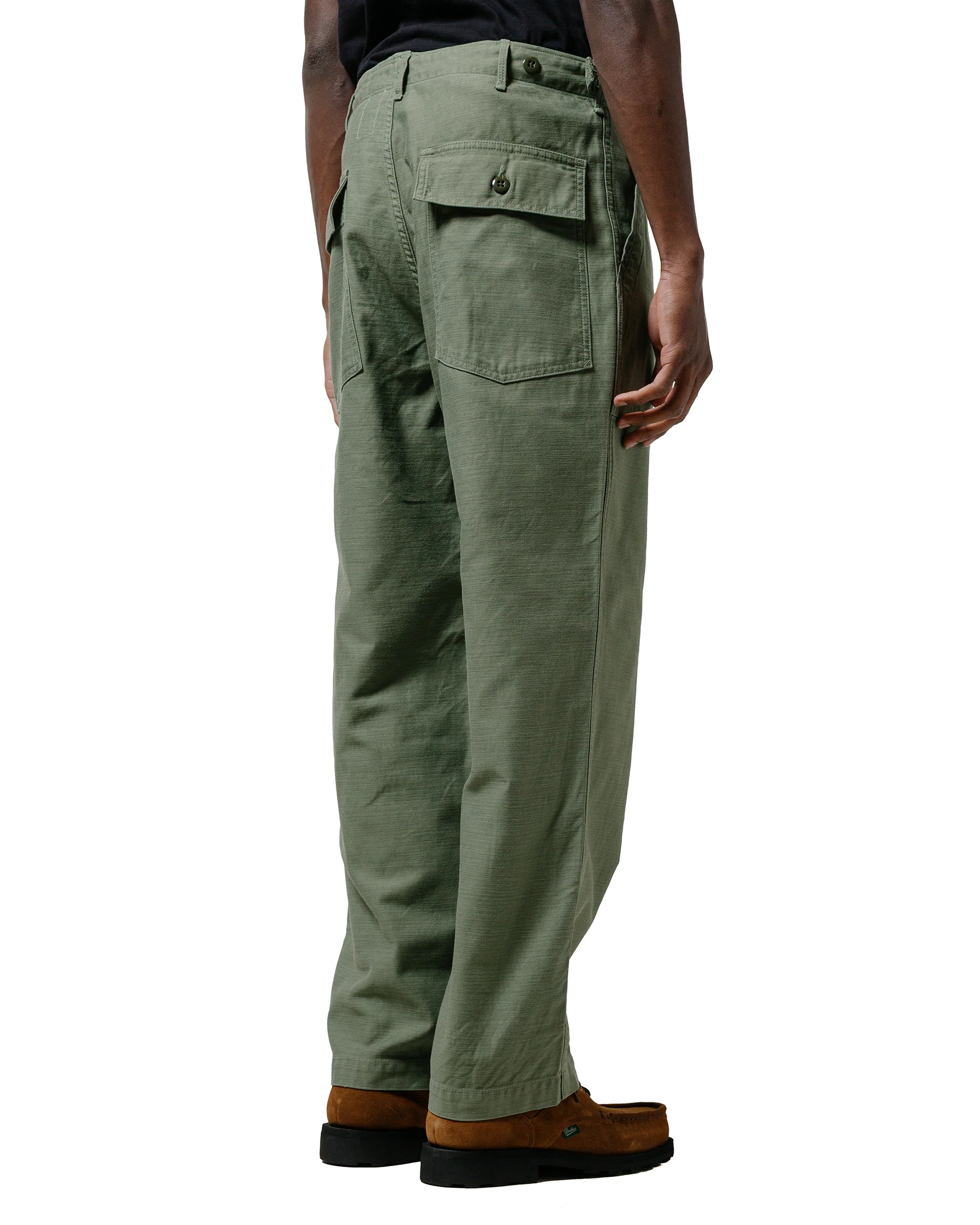 The Corona Utility FP001-02 'Utility Slacks' Military Back Sateen Light OG w/ Bio-Wash - Image 3
