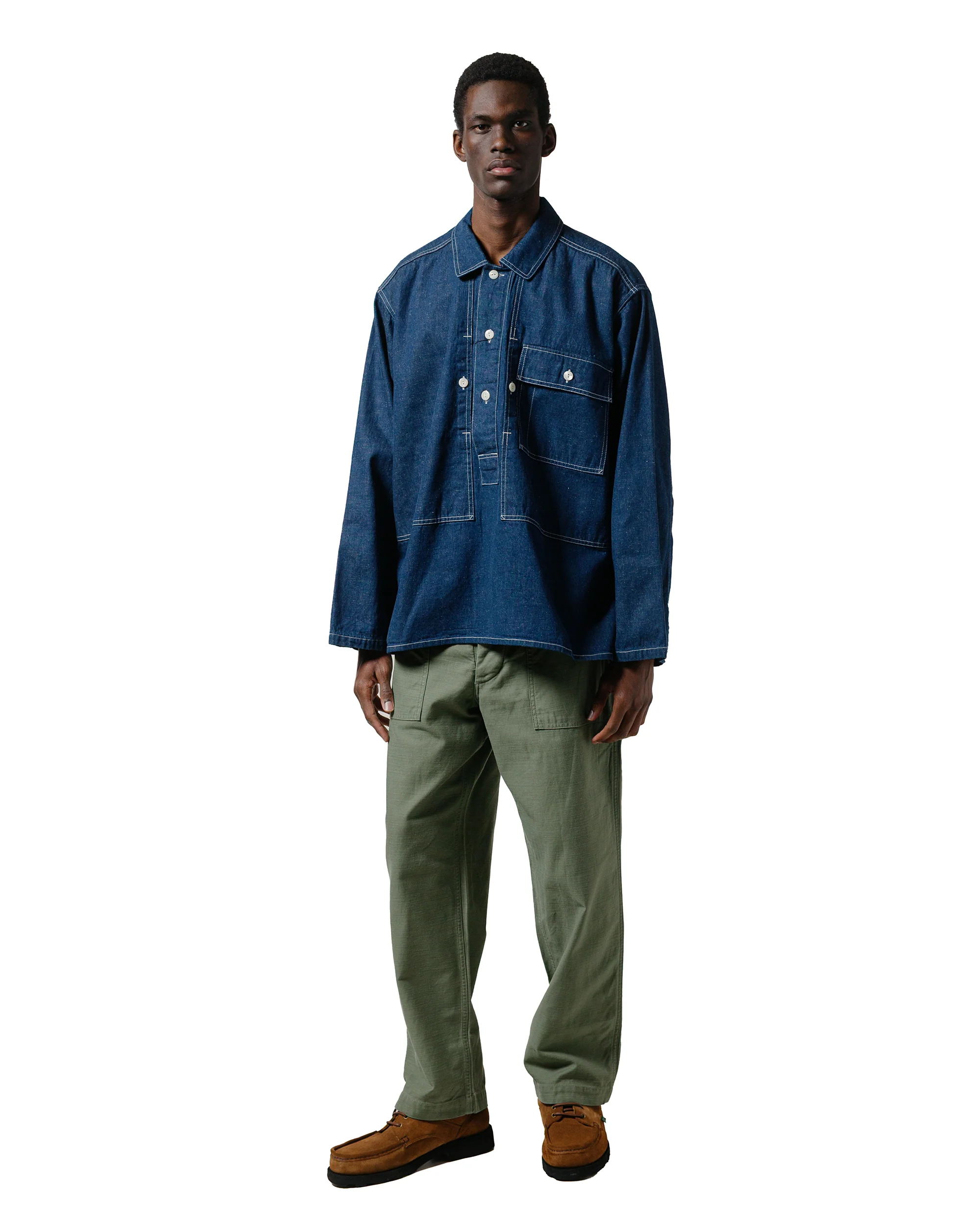 The Corona Utility FP001-02 'Utility Slacks' Military Back Sateen Light OG w/ Bio-Wash - Image 4