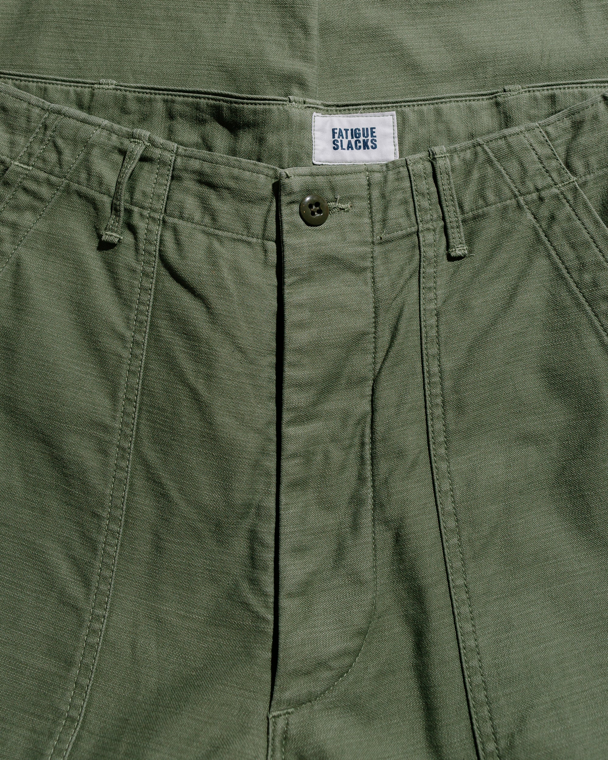 The Corona Utility FP001-02 'Utility Slacks' Military Back Sateen Light OG w/ Bio-Wash - Image 5