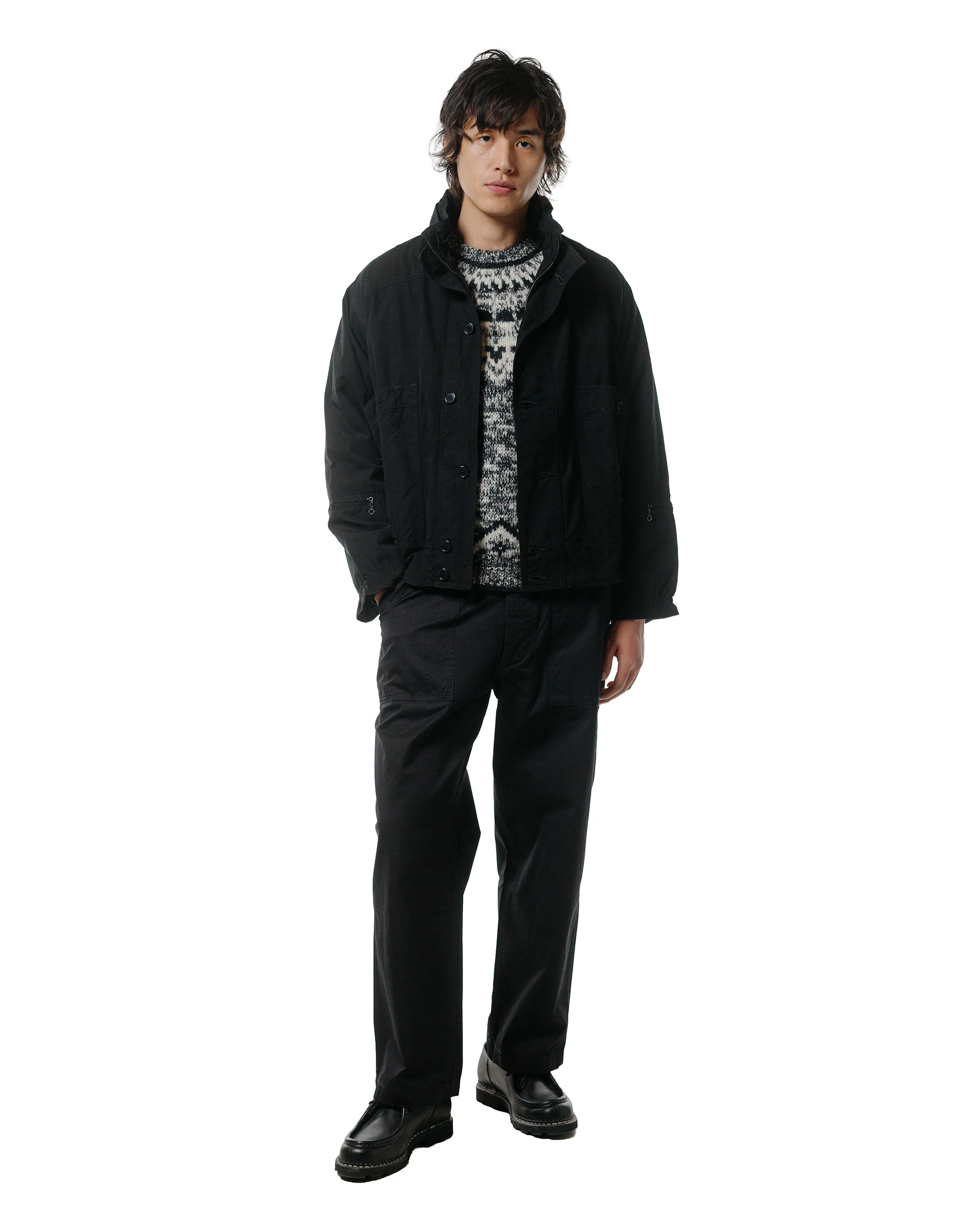 The Corona Utility FP001 Fatigue Slacks 'Utility Slacks' High Density Chambray Gabardine Black - Image 4