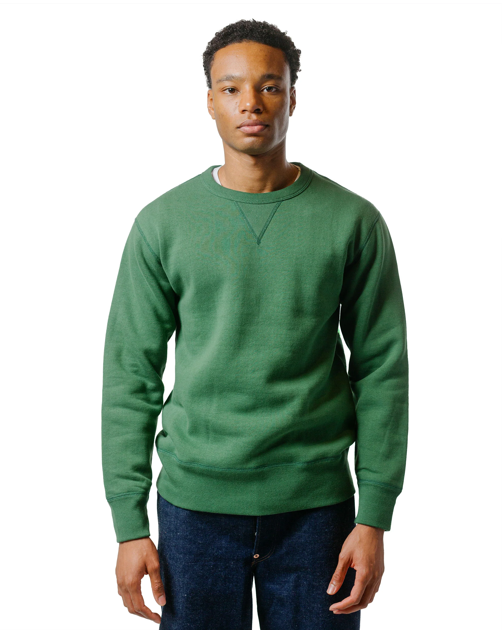 The Real McCoy’s MC13111 10 oz. Loopwheel Crewneck Sweatshirt Shamrock - Image 2