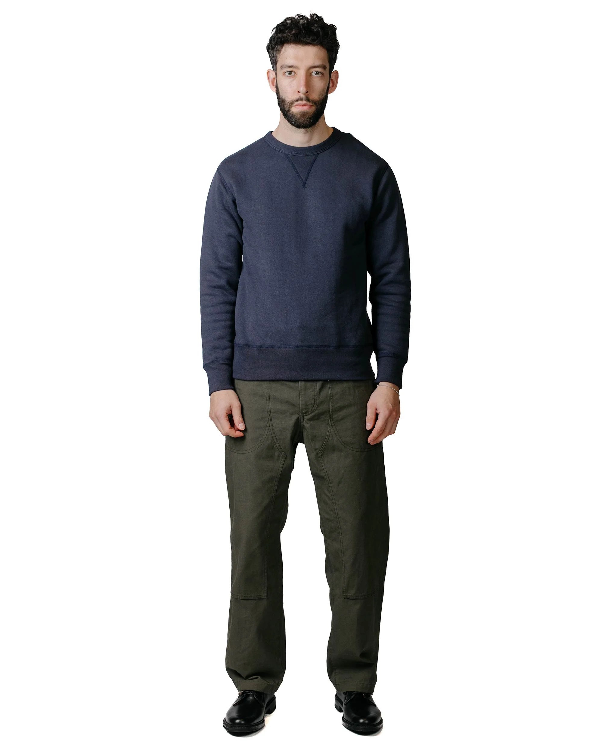 The Real McCoy’s MC13111 Sweatshirt / Loop Wheel Navy - Image 4