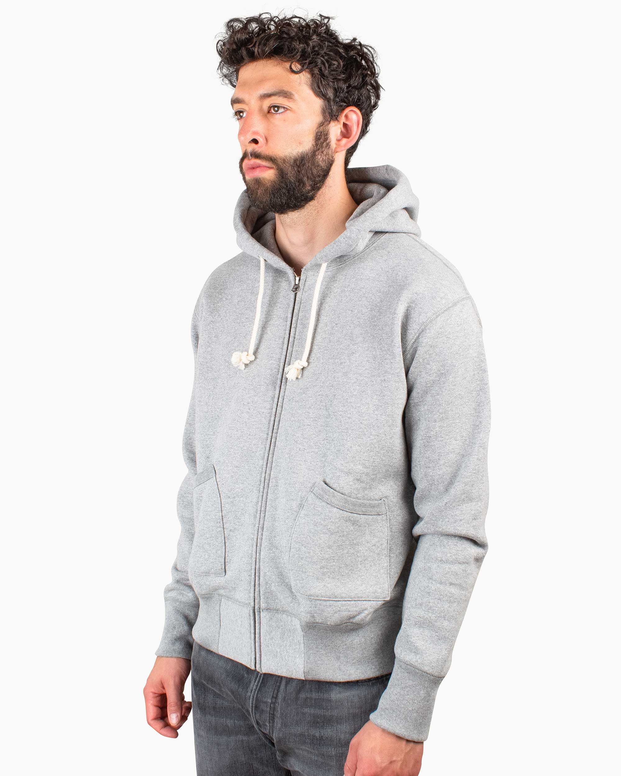 The Real McCoy’s MC18115 12oz. Full Zip Parka Medium Grey - Image 4