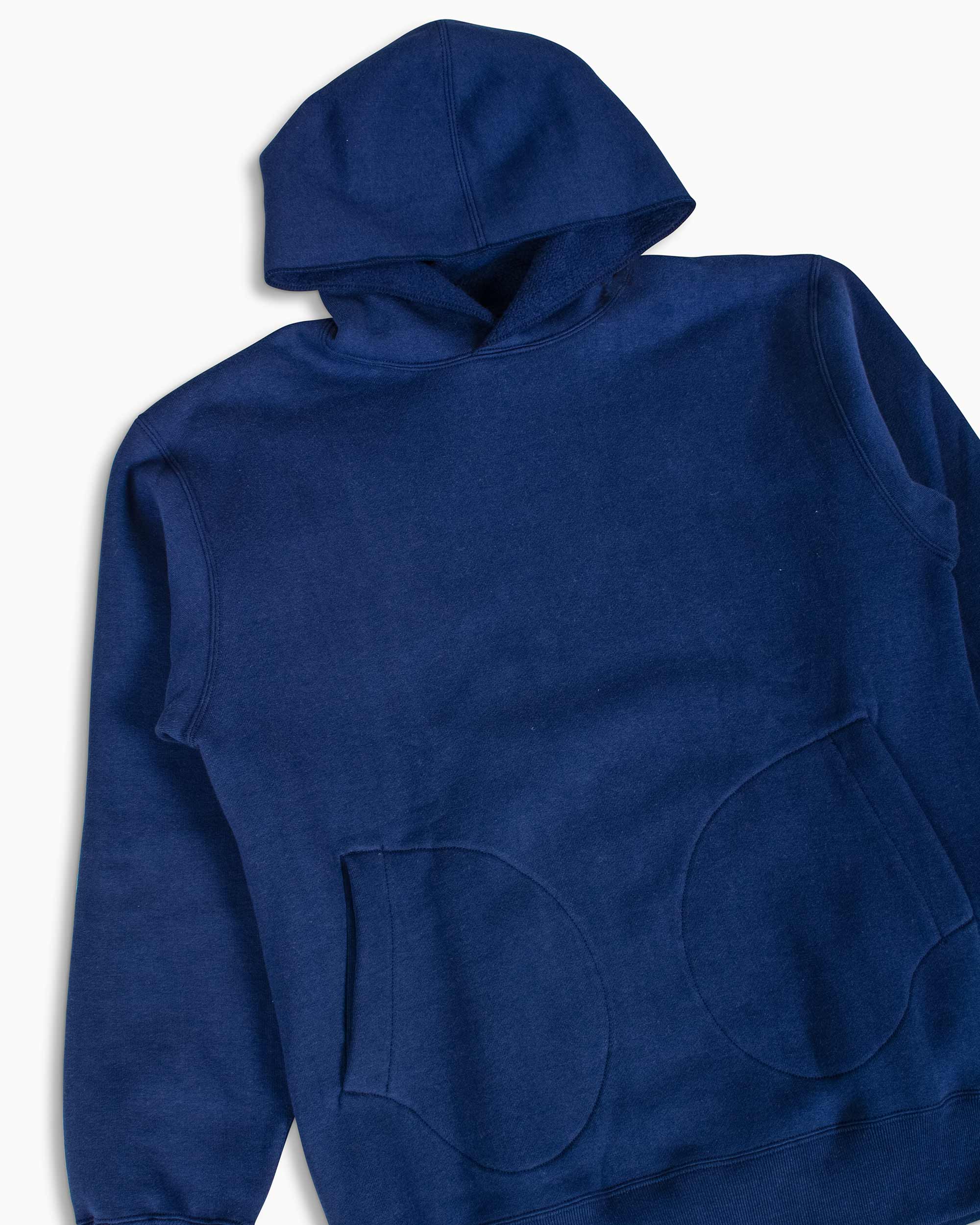 The Real McCoy’s MC22112 Boxing Glove Pocket Hooded Sweatshirt Navy - Image 5