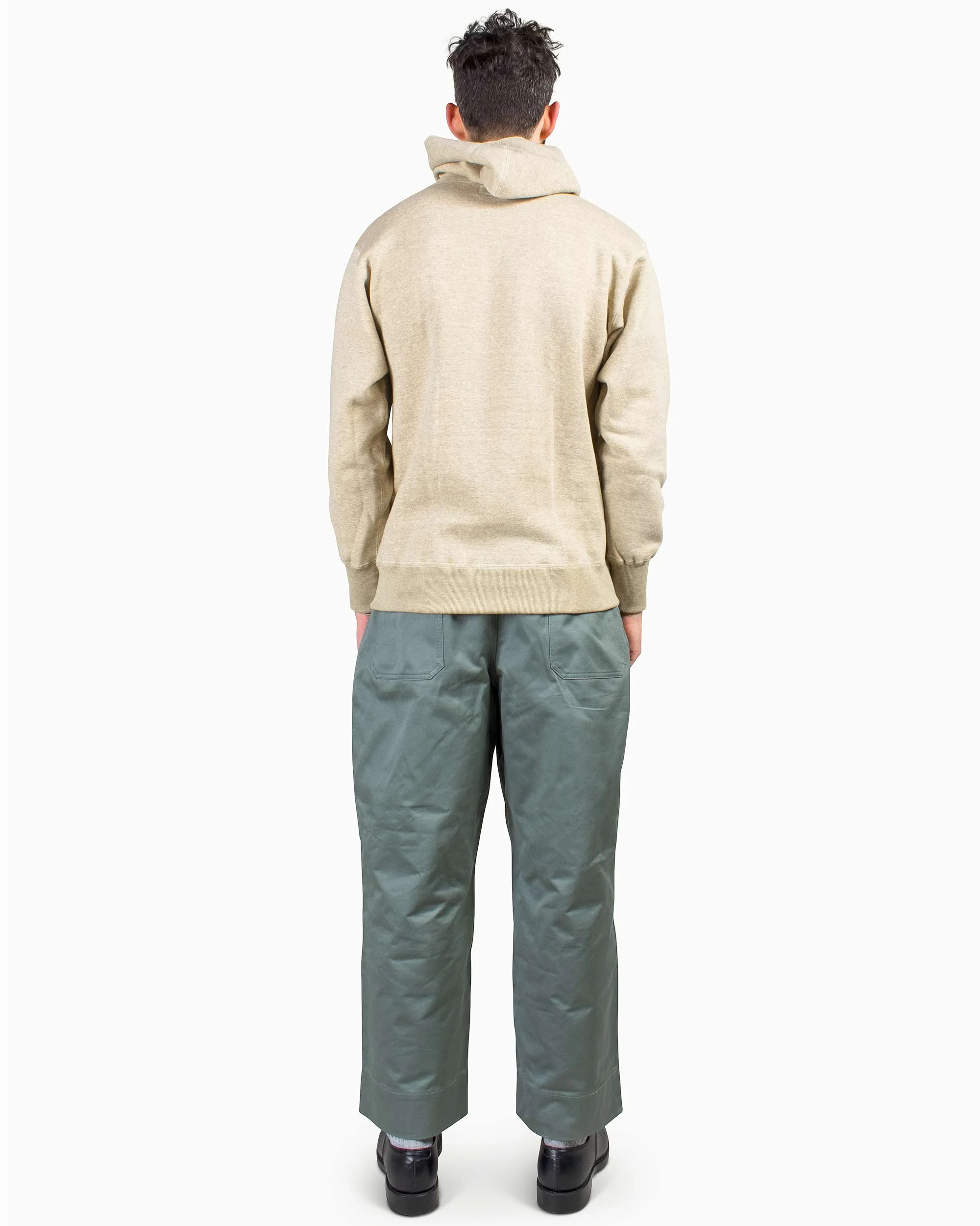 The Real McCoy’s MC22112 Boxing Glove Pocket Hooded Sweatshirt Oatmeal - Image 3