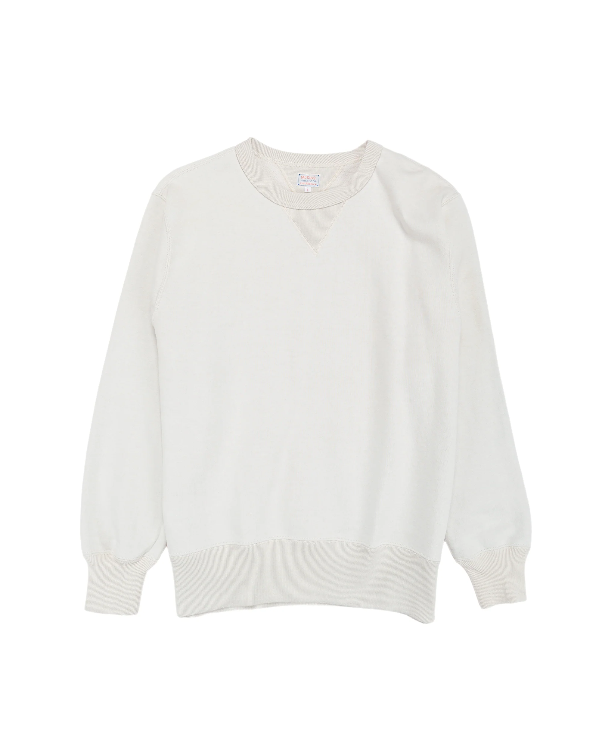 The Real McCoy’s MC24113 10 Oz. Loopwheel Crewneck Sweatshirt Milk