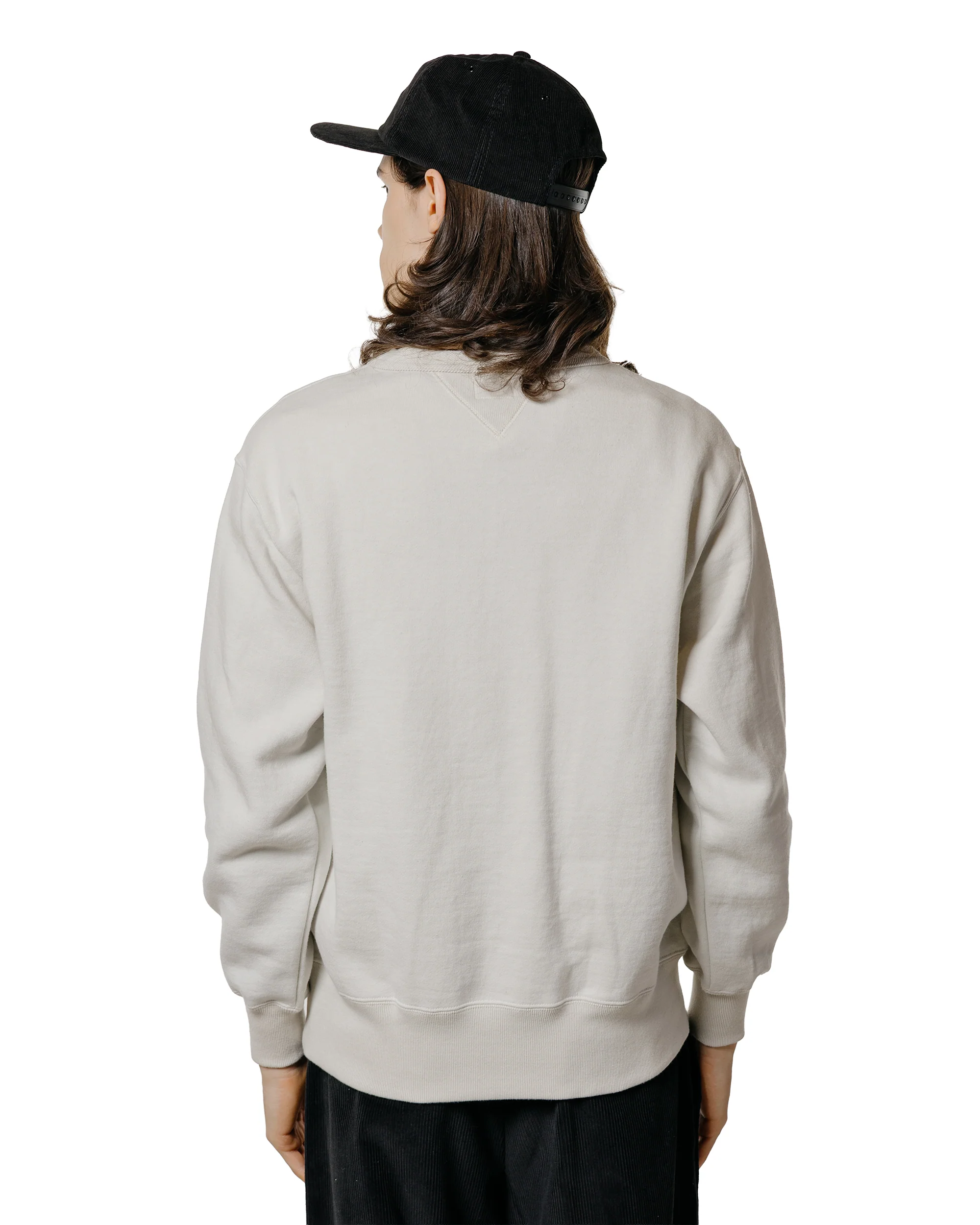 The Real McCoy’s MC24113 10 Oz. Loopwheel Crewneck Sweatshirt Milk - Image 3