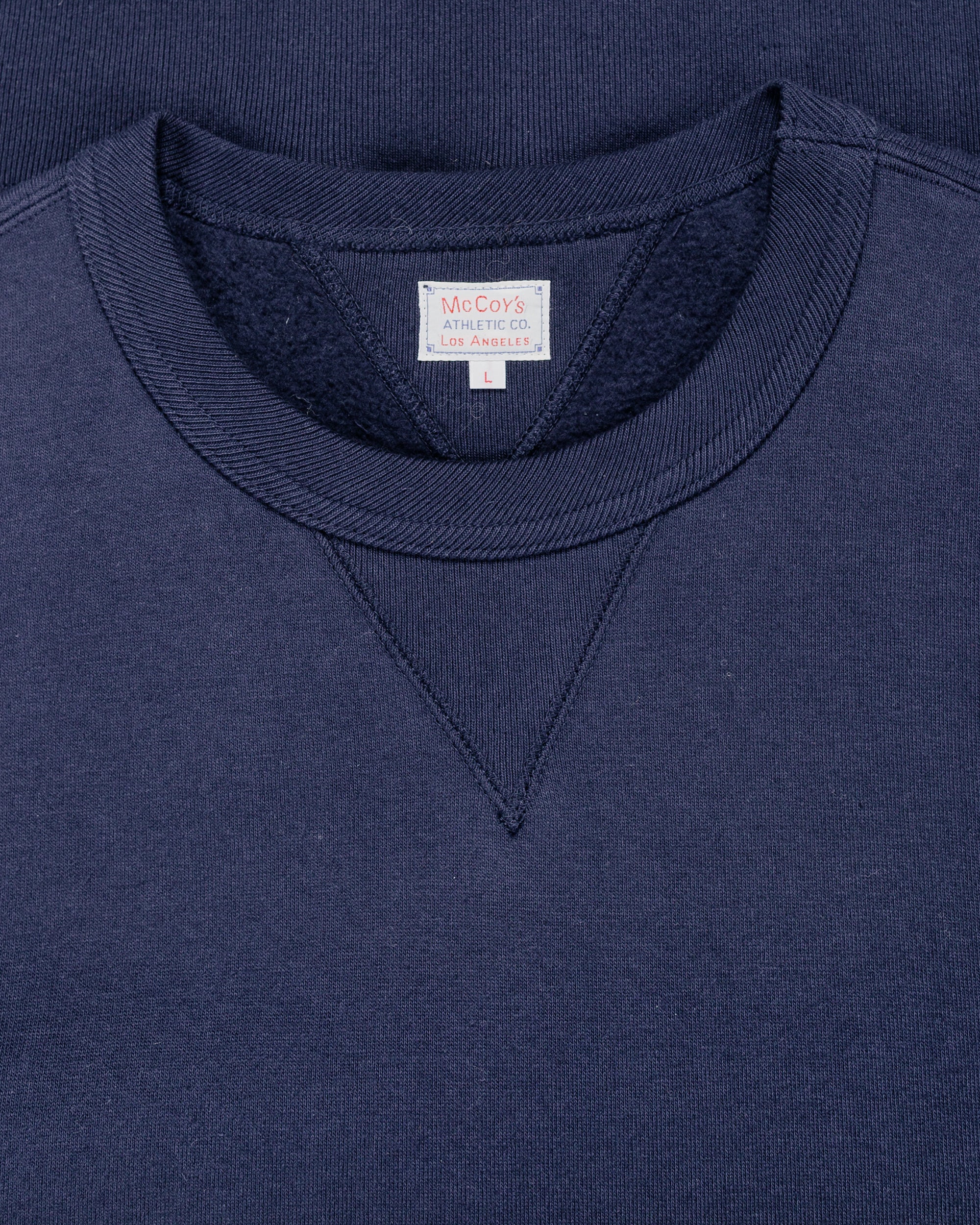 The Real McCoy’s MC24113 10 Oz. Loopwheel Crewneck Sweatshirt Navy - Image 5