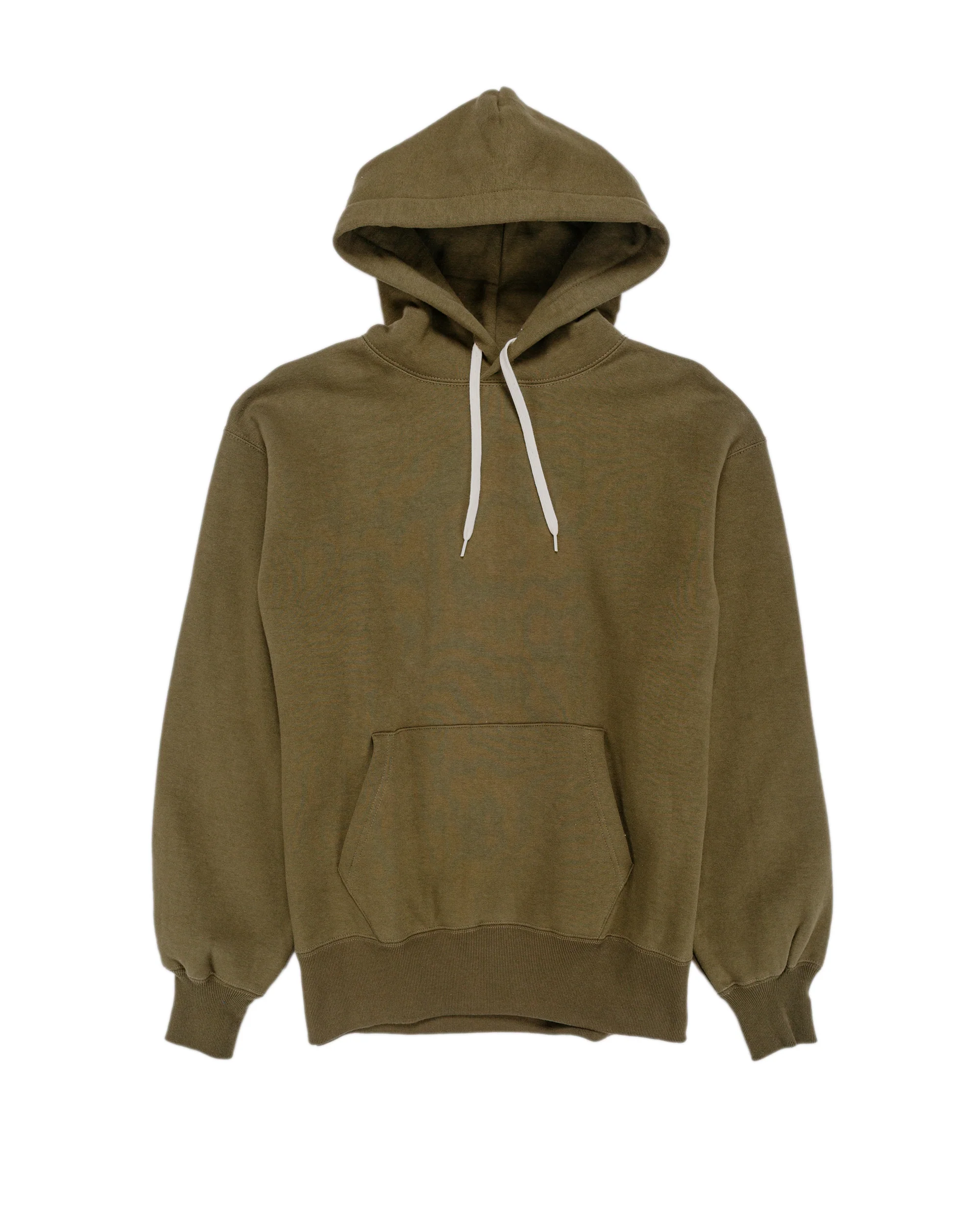 The Real McCoy’s MC24114 10 Oz. Loopwheel Hooded Sweatshirt Olive