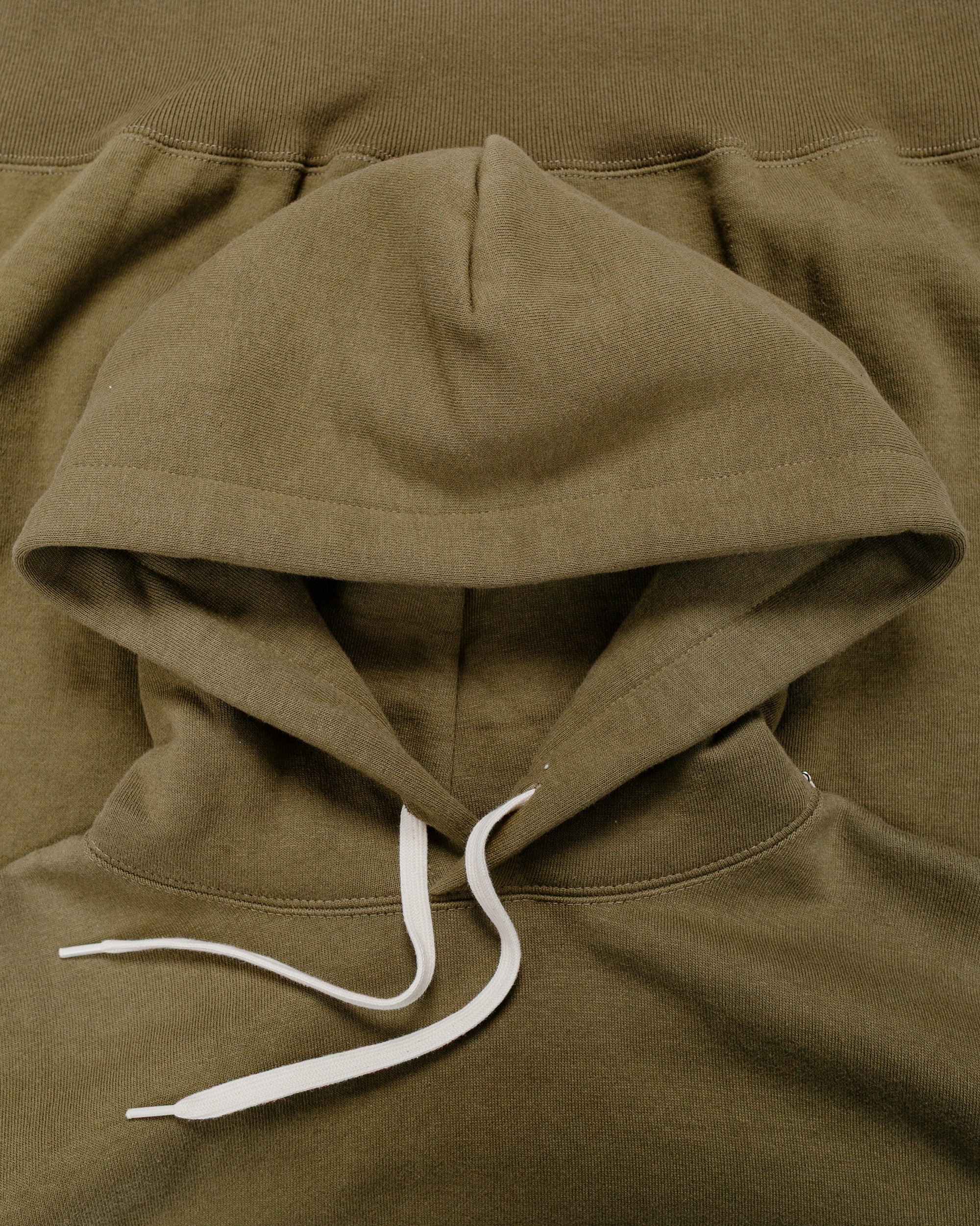 The Real McCoy’s MC24114 10 Oz. Loopwheel Hooded Sweatshirt Olive - Image 5