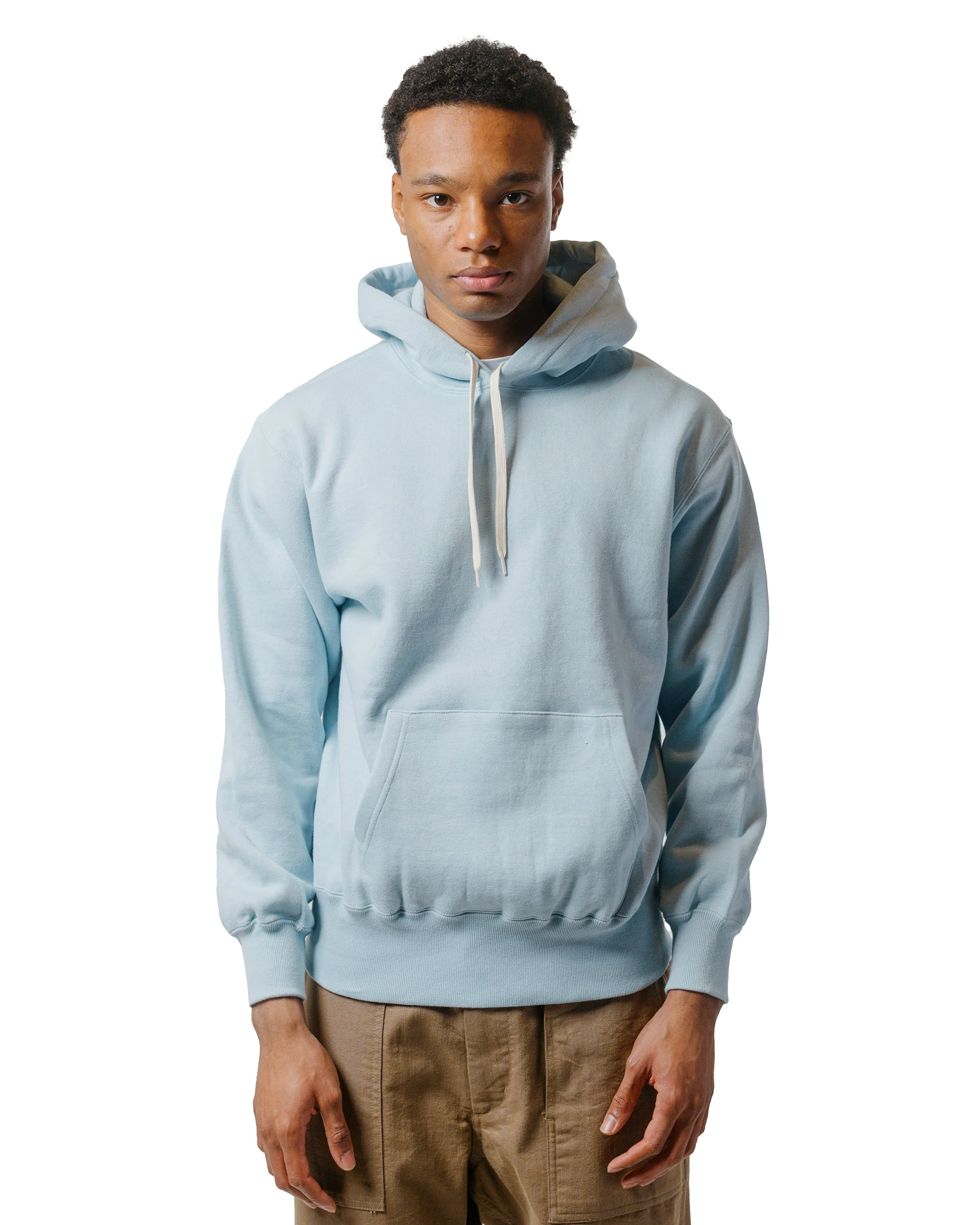 The Real McCoy’s MC24114 10 Oz. Loopwheel Hooded Sweatshirt Saxe - Image 2