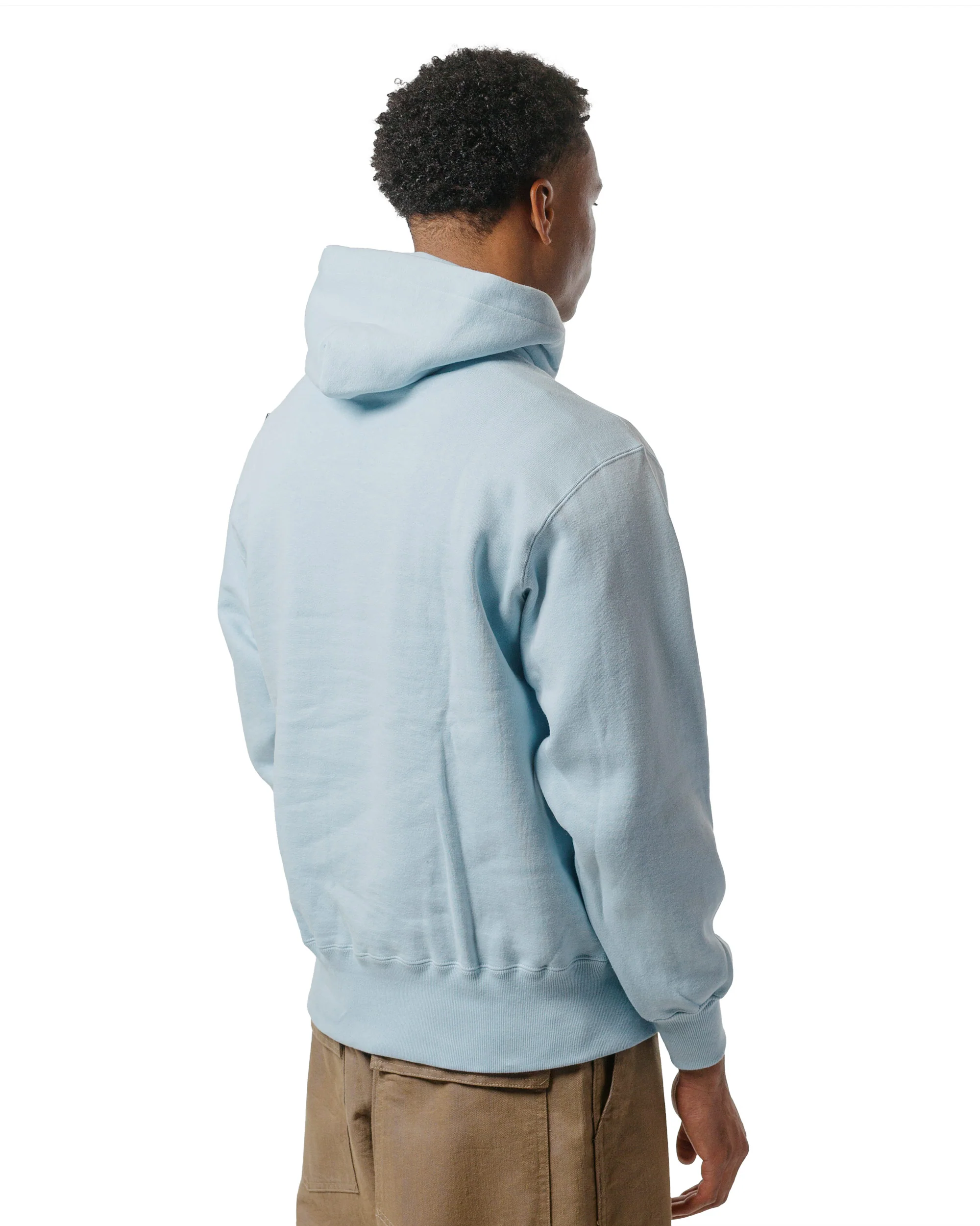 The Real McCoy’s MC24114 10 Oz. Loopwheel Hooded Sweatshirt Saxe - Image 3