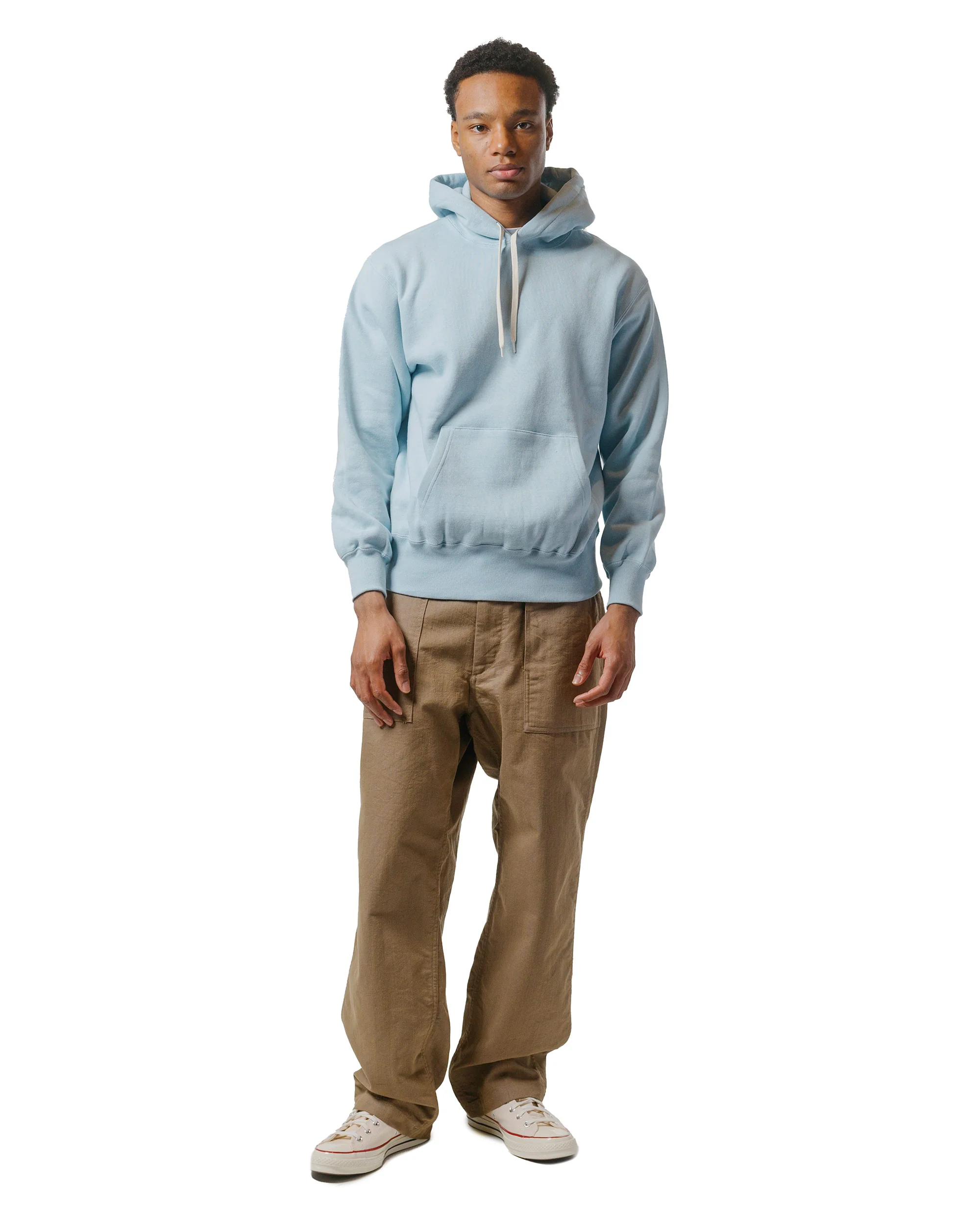 The Real McCoy’s MC24114 10 Oz. Loopwheel Hooded Sweatshirt Saxe - Image 4