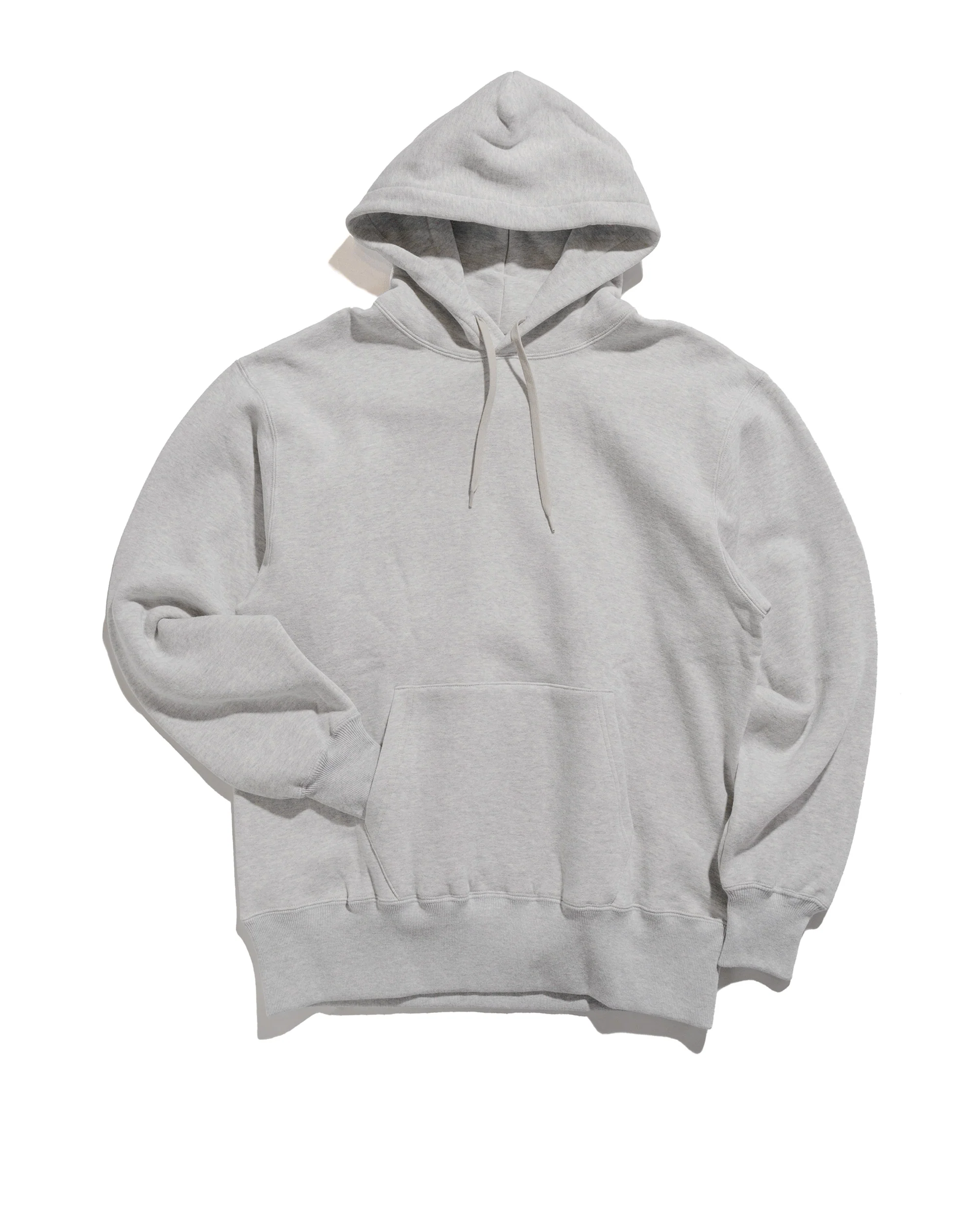 The Real McCoy’s MC24114 10 Oz. Loopwheel Hooded Sweatshirt Snow Gray