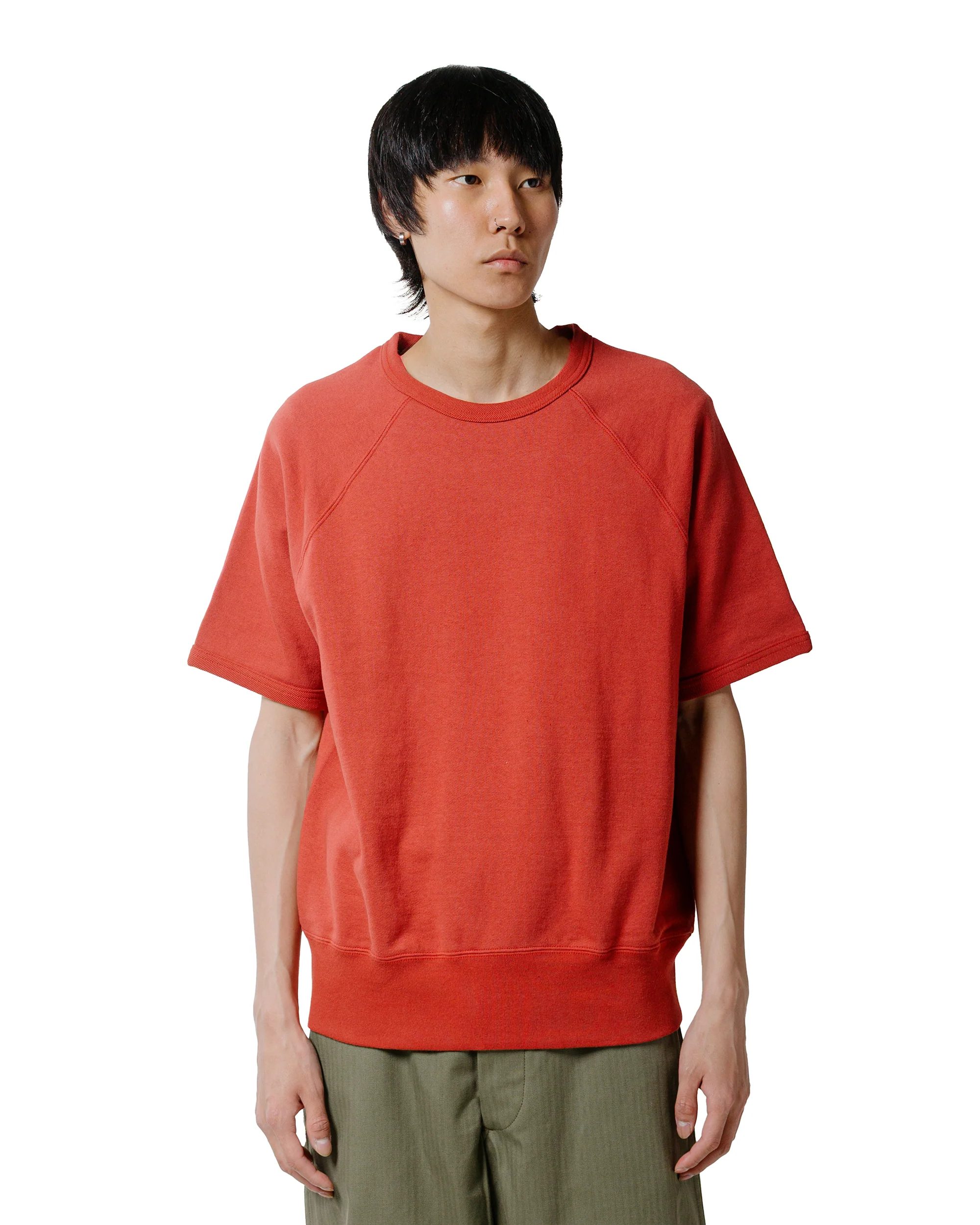 The Real McCoy’s MC24120 9 Oz. Loopwheel S/S Sweatshirt Cherry - Image 2