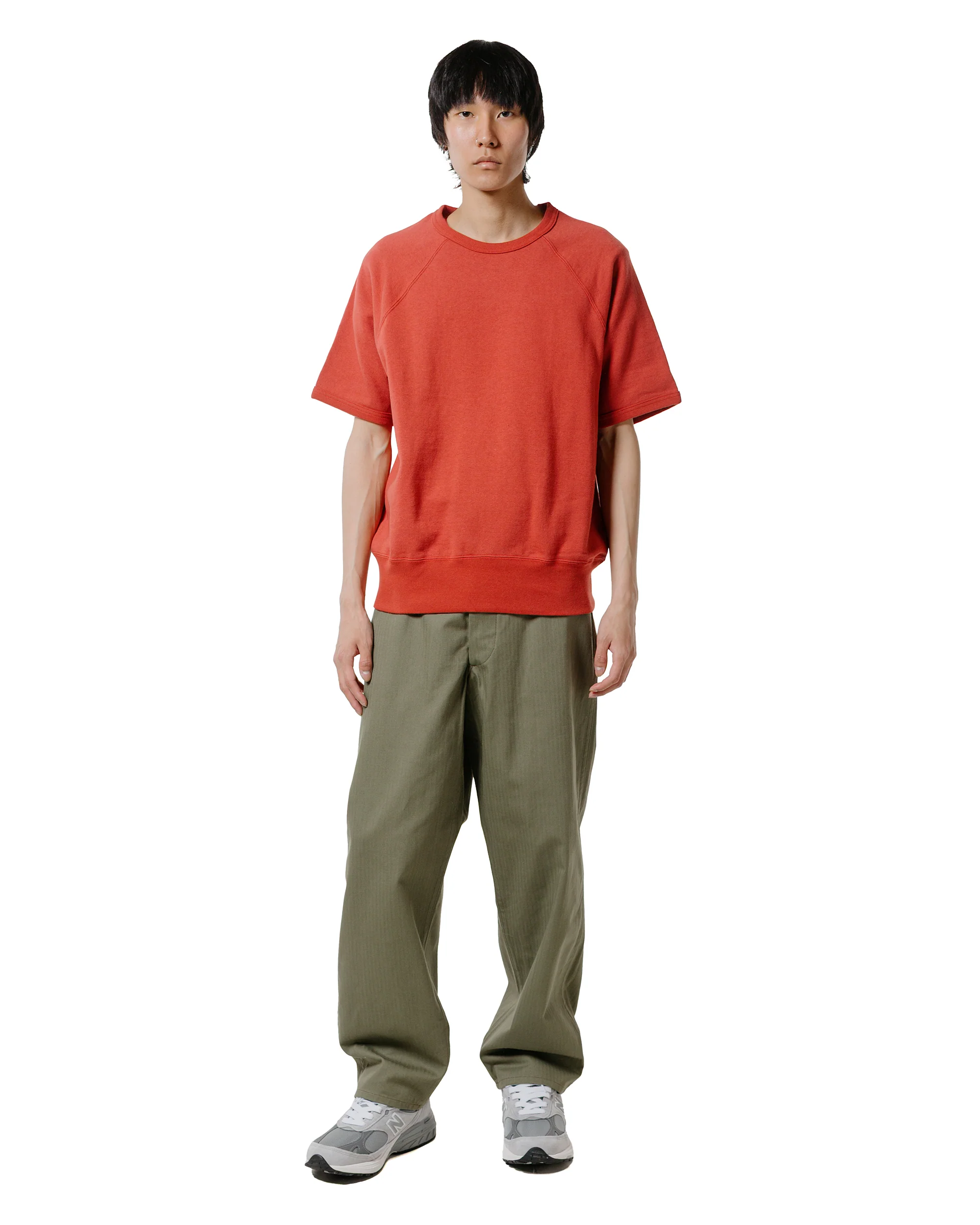 The Real McCoy’s MC24120 9 Oz. Loopwheel S/S Sweatshirt Cherry - Image 4