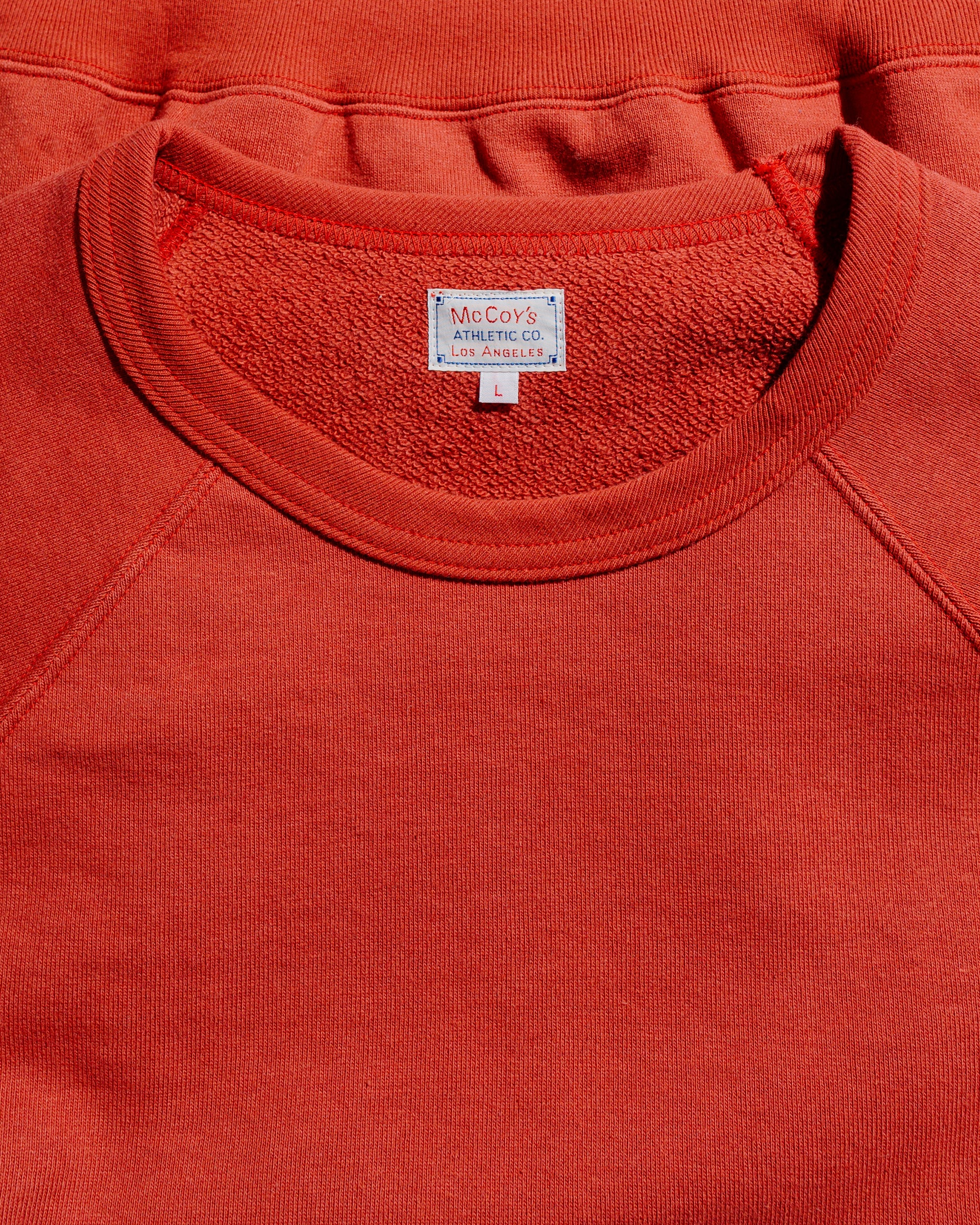The Real McCoy’s MC24120 9 Oz. Loopwheel S/S Sweatshirt Cherry - Image 5