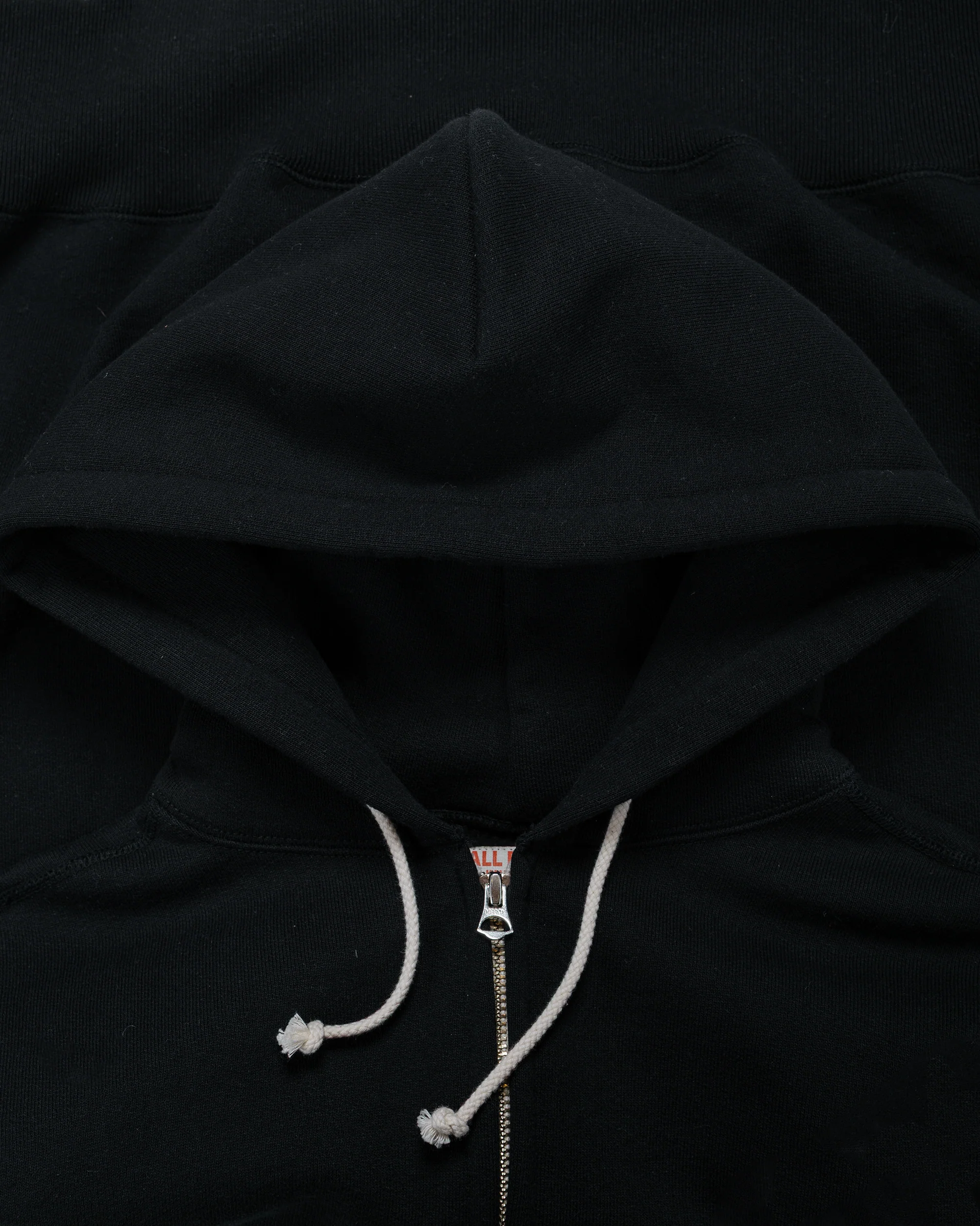 The Real McCoy’s MC25106 12 Oz. Ball Park F/Z Hooded Sweatshirt Black - Image 5