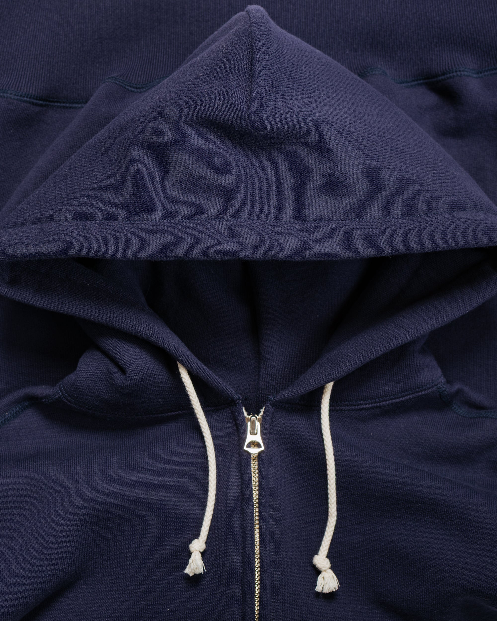 The Real McCoy’s MC25106 12 Oz. Ball Park F/Z Hooded Sweatshirt L.Navy - Image 5