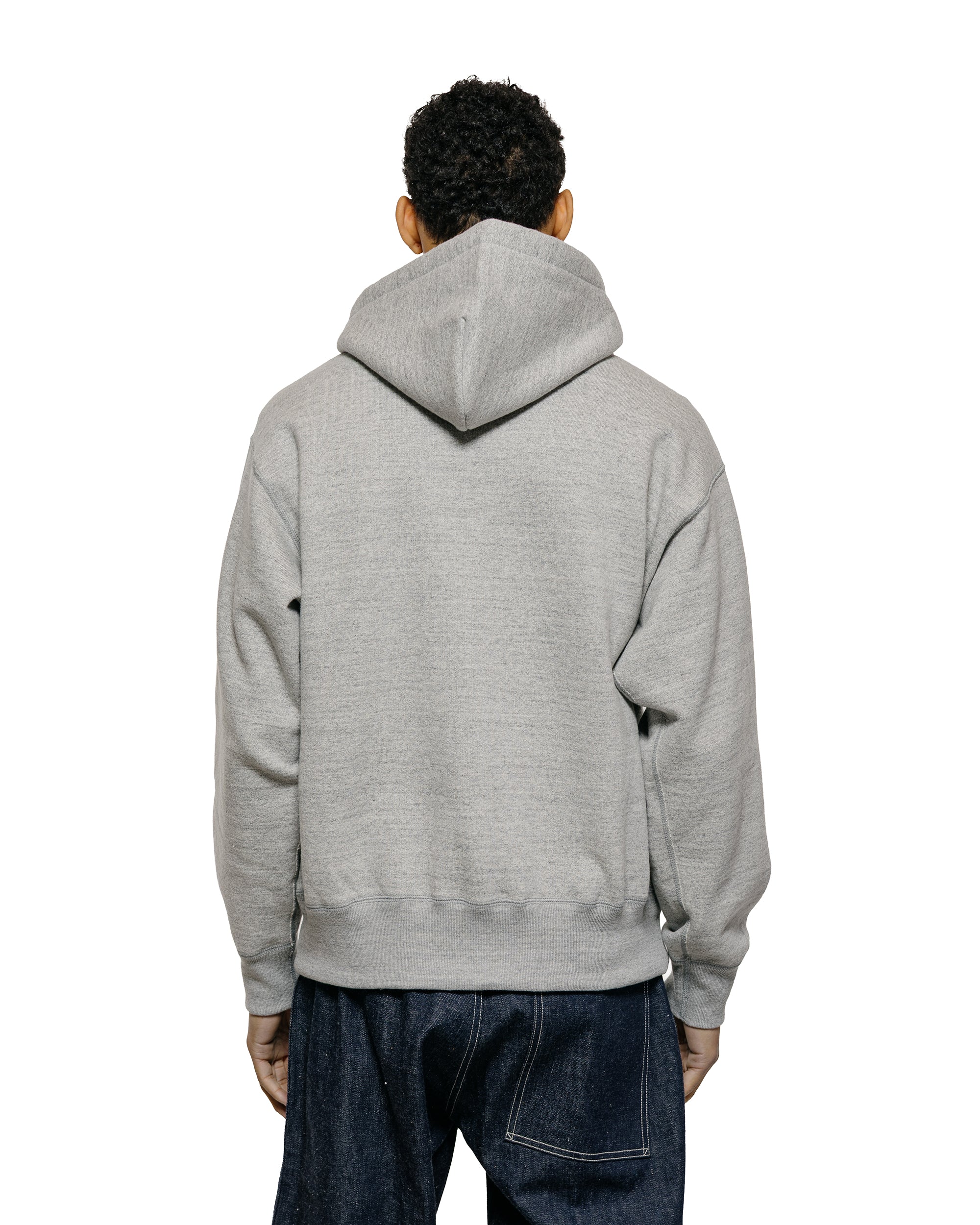 The Real McCoy’s MC25106 12 Oz. Ball Park F/Z Hooded Sweatshirt M.Gray - Image 3
