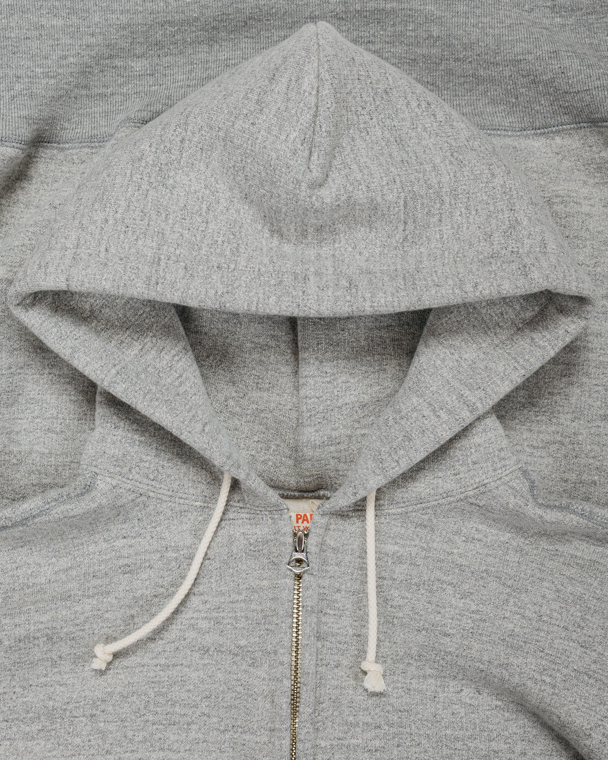 The Real McCoy’s MC25106 12 Oz. Ball Park F/Z Hooded Sweatshirt M.Gray - Image 5