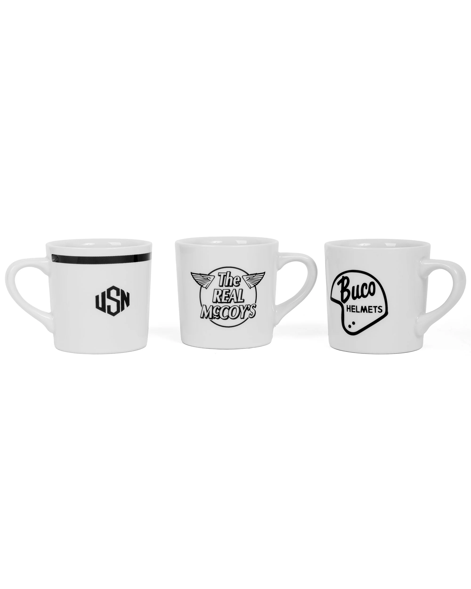 The Real McCoy’s MN23006 Arita Porcelain Coffee Mug / 3 Set White