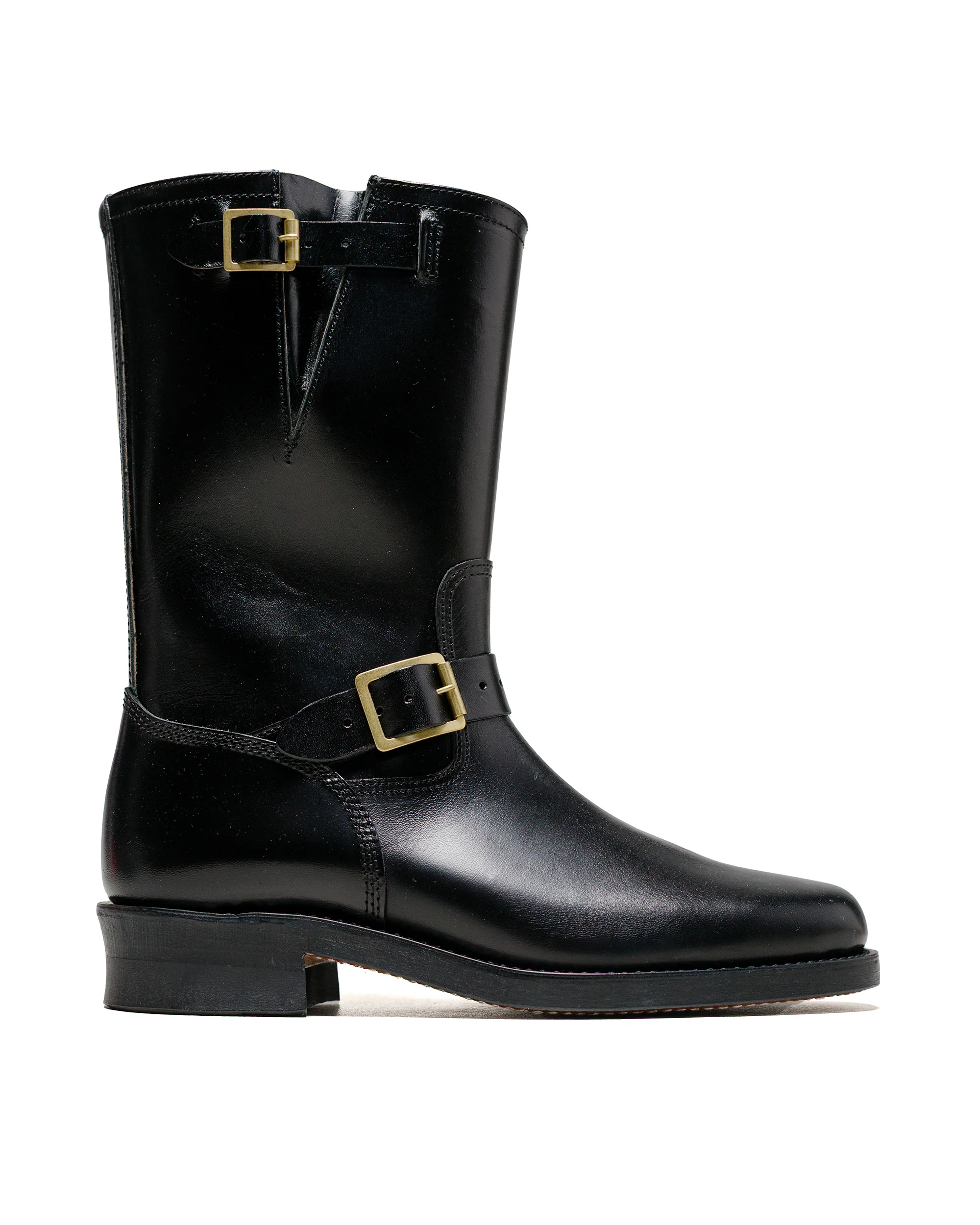 The Real McCoy's BA23101 Buco Narrow Engineer Boots / Buttock Black