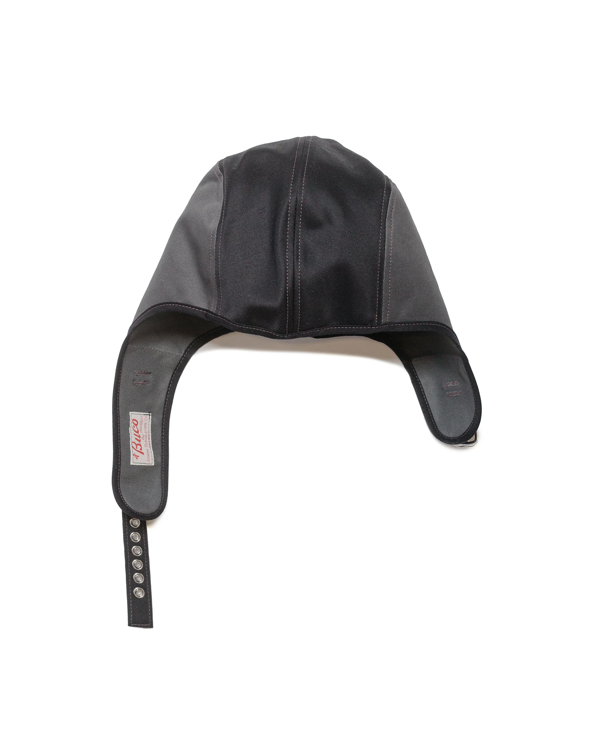 The Real McCoy's BA24002 Buco Cotton-Twill Rider's Helmet Black