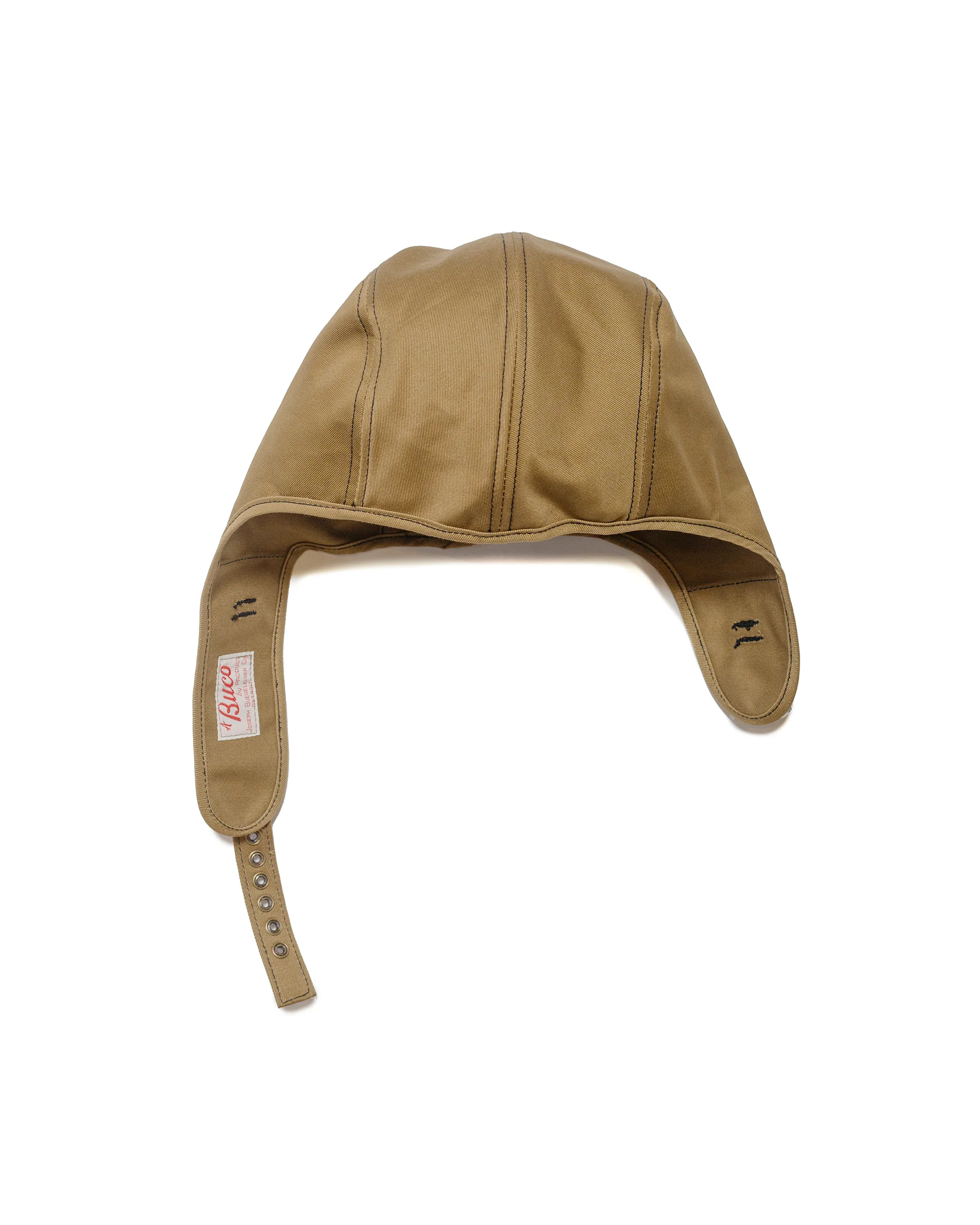 The Real McCoy's BA24002 Buco Cotton-Twill Rider's Helmet Khaki