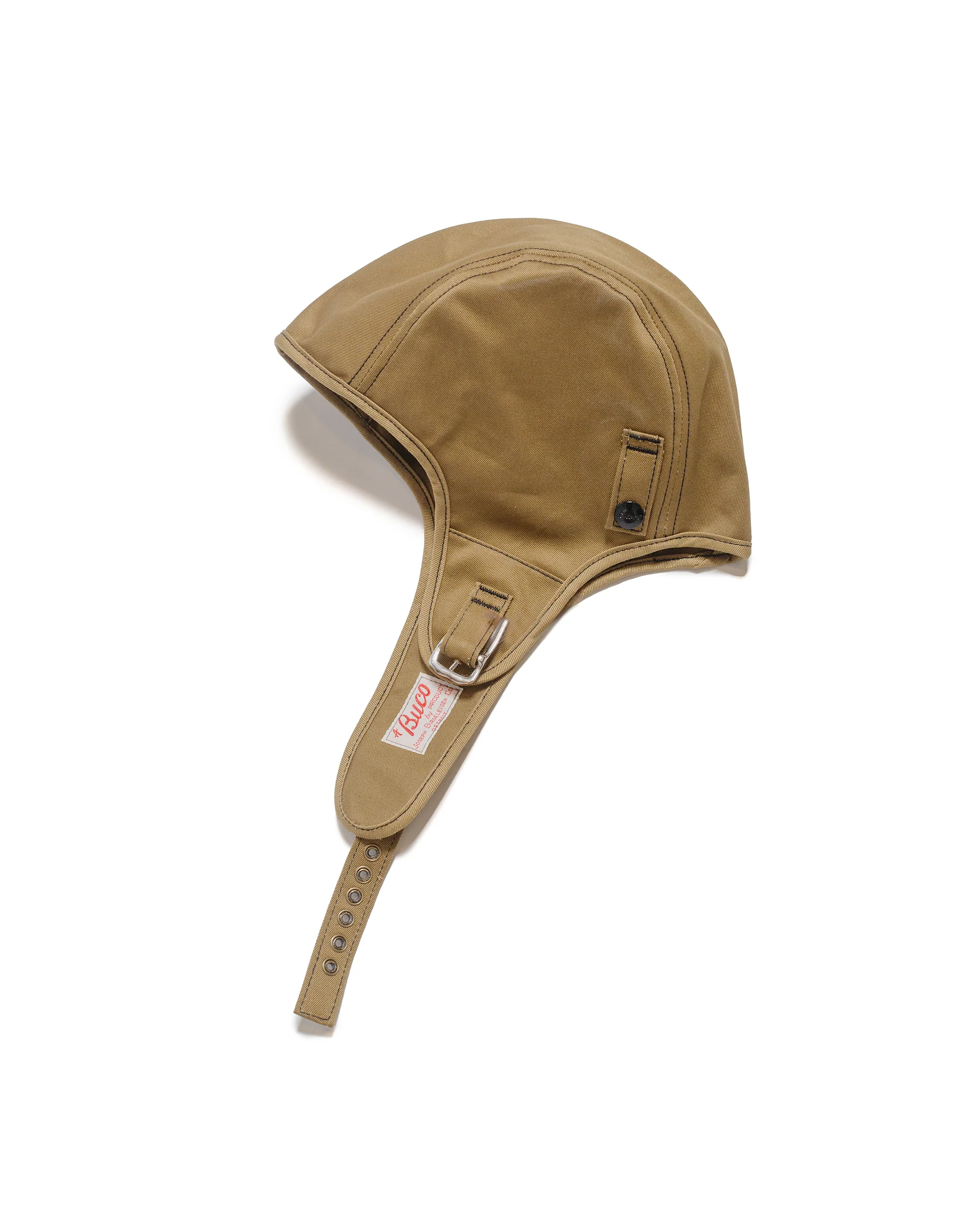 The Real McCoy's BA24002 Buco Cotton-Twill Rider's Helmet Khaki - Image 2
