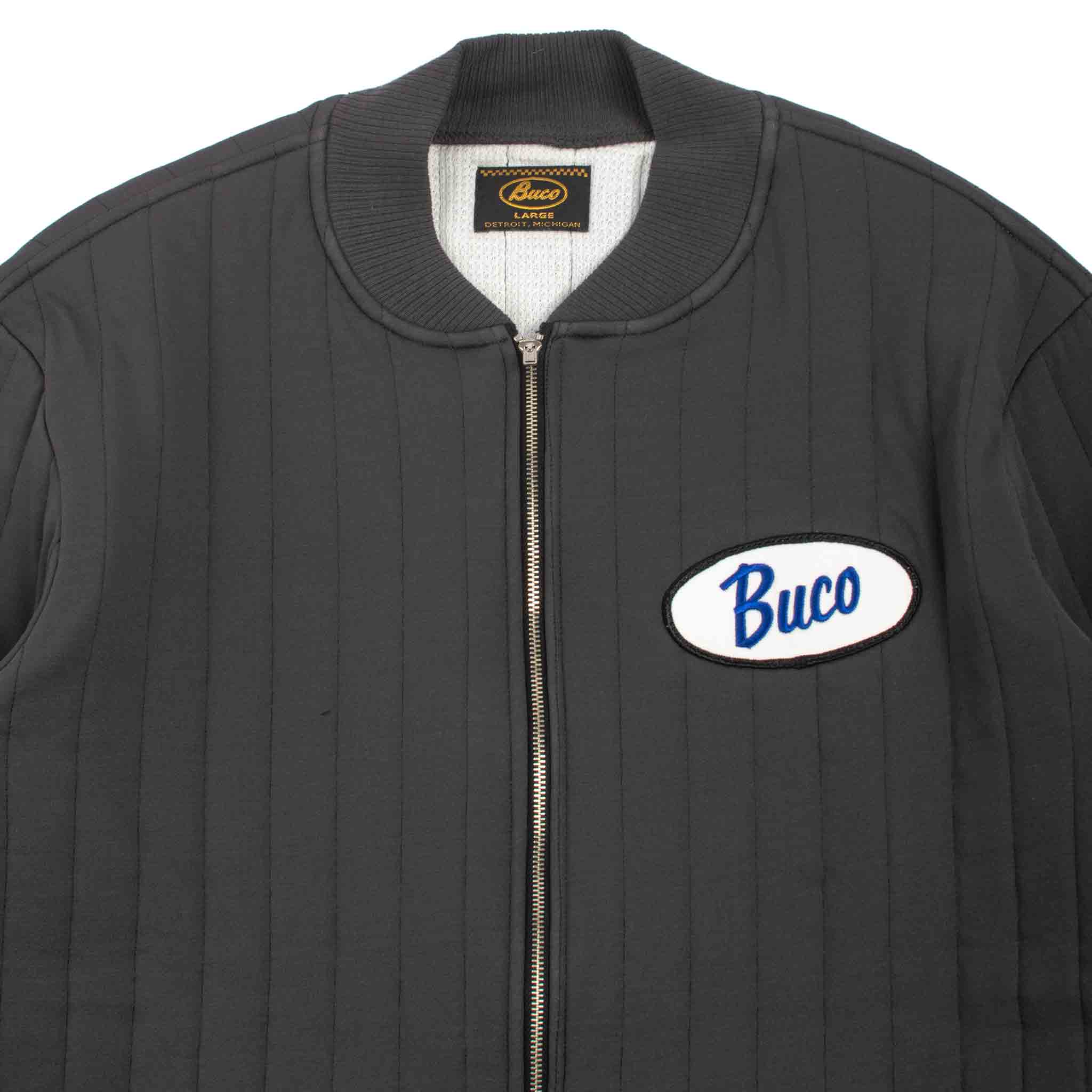 The Real McCoy's BC21101 Buco F/Z Nylon Quilted Sweatshirt Charcoal - Image 5