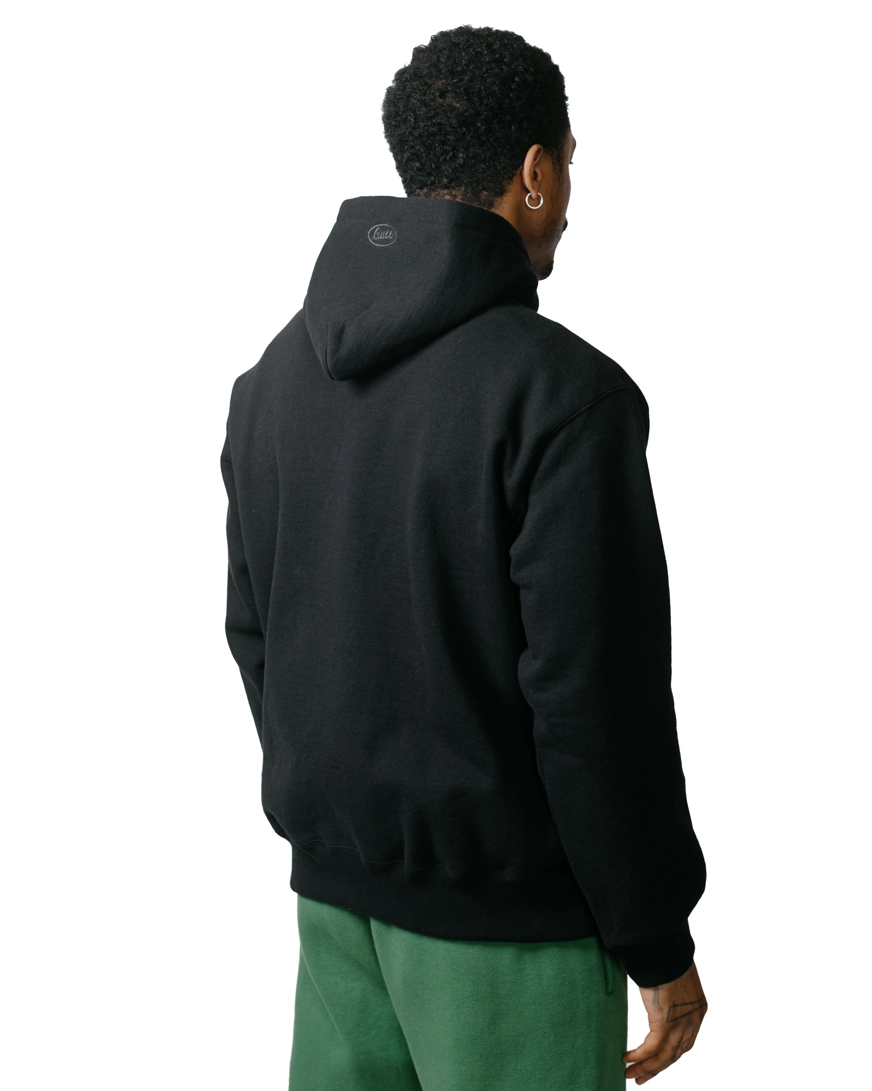 The Real McCoy's BC23101 Buco F/Z Parka Sweatshirt Black - Image 3