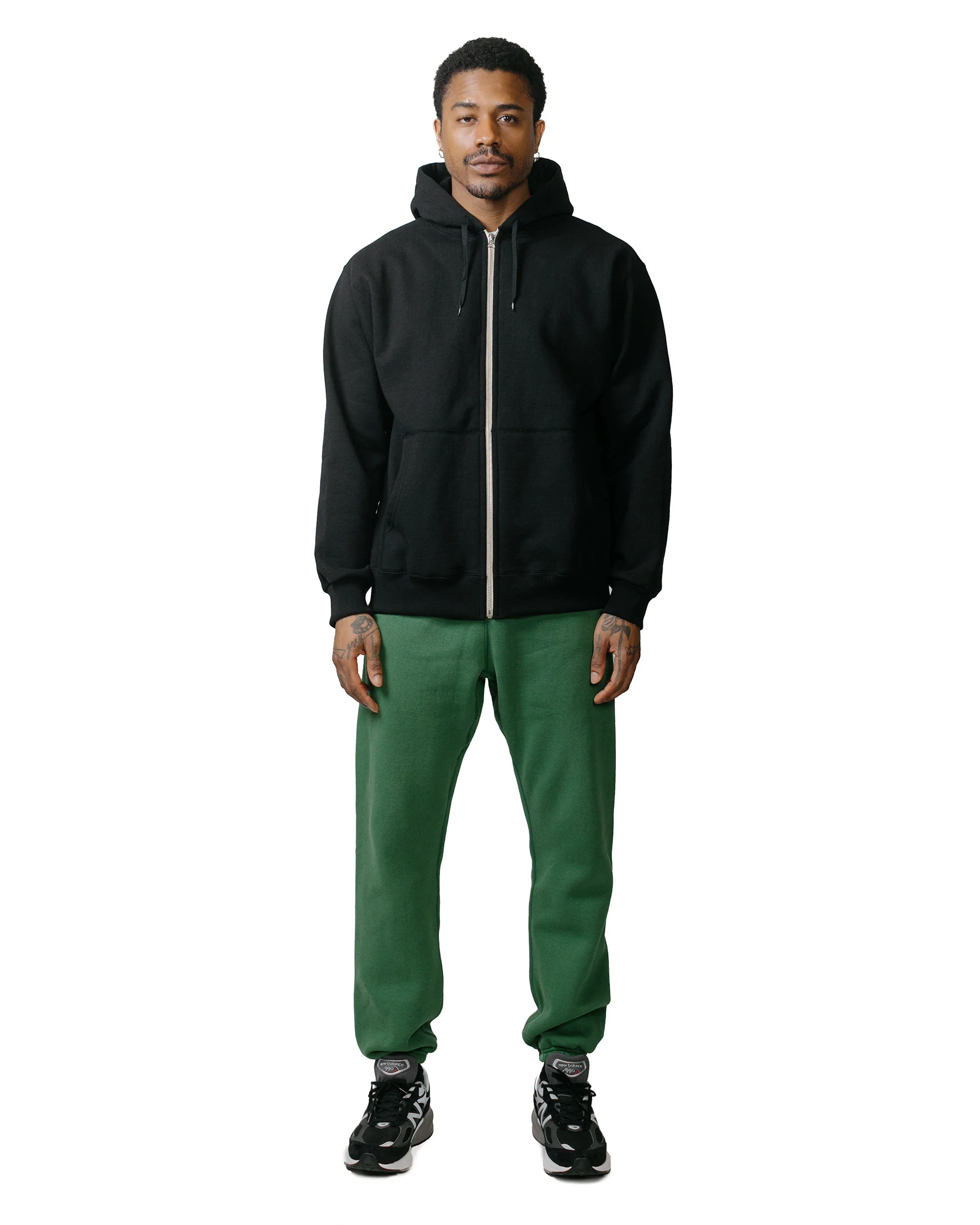 The Real McCoy's BC23101 Buco F/Z Parka Sweatshirt Black - Image 4