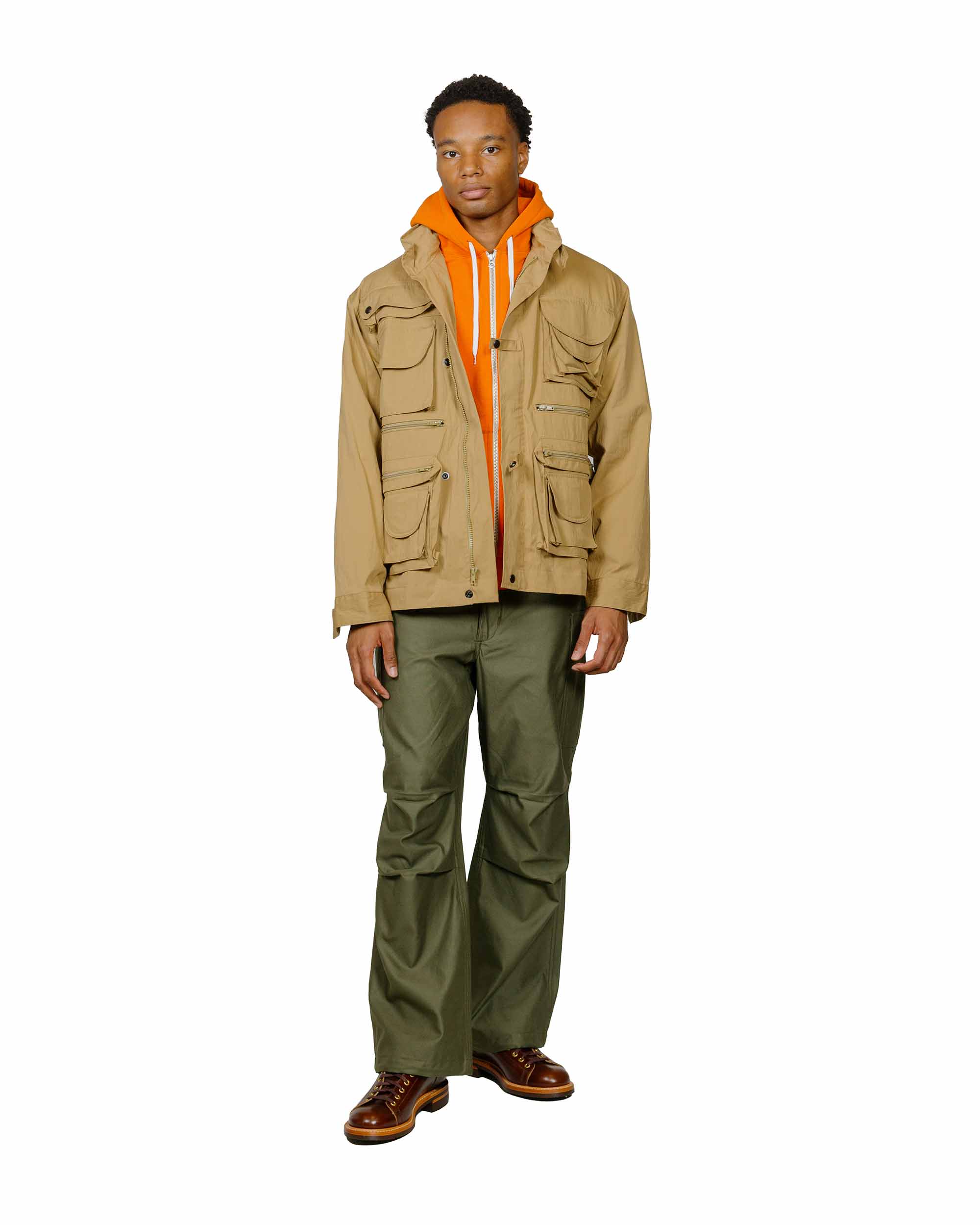 The Real McCoy's BC23101 Buco F/Z Parka Sweatshirt Orange - Image 4