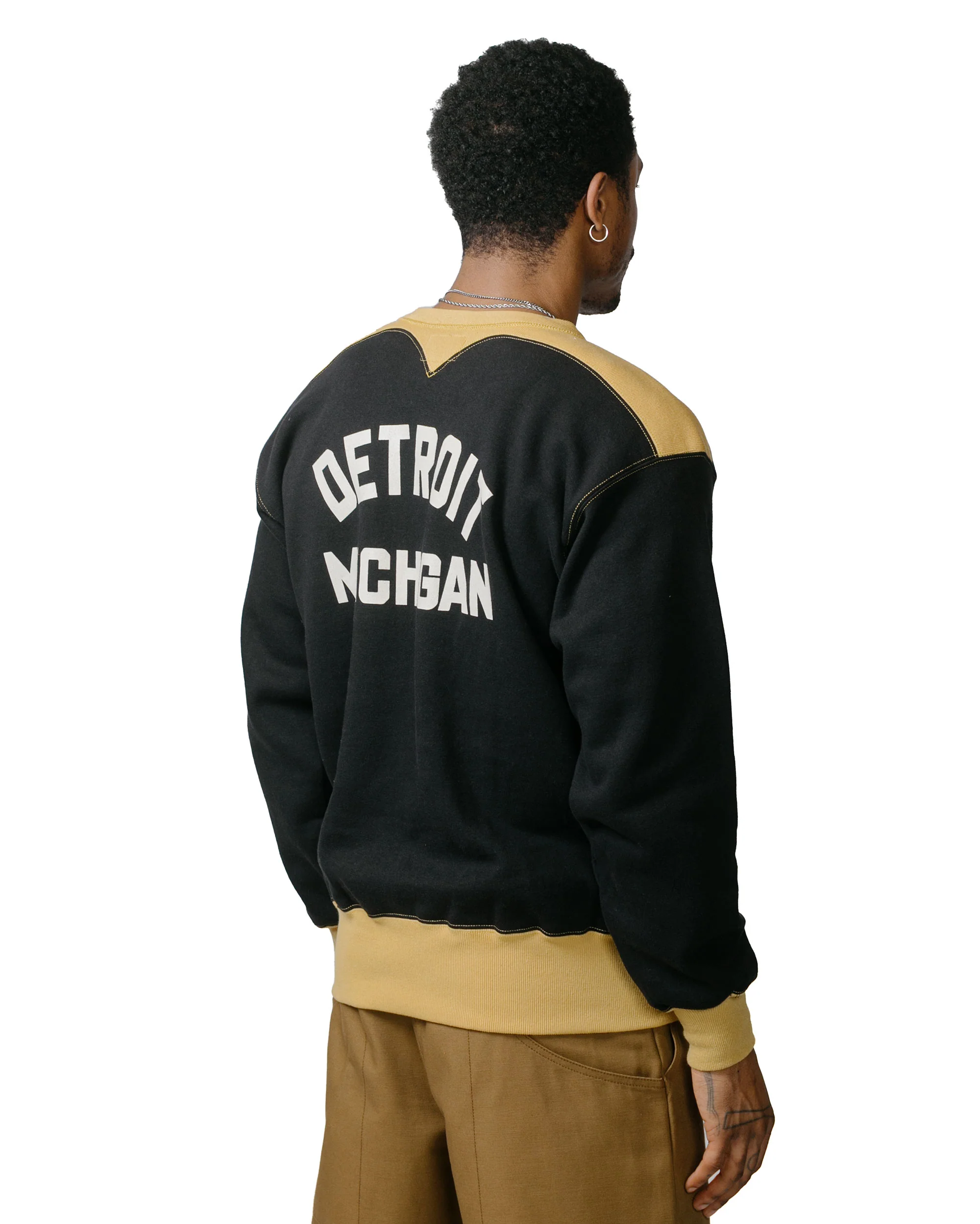 The Real McCoy's BC23105 Buco Two-Tone Sweatshirt / Buco Black/Corn - Image 3
