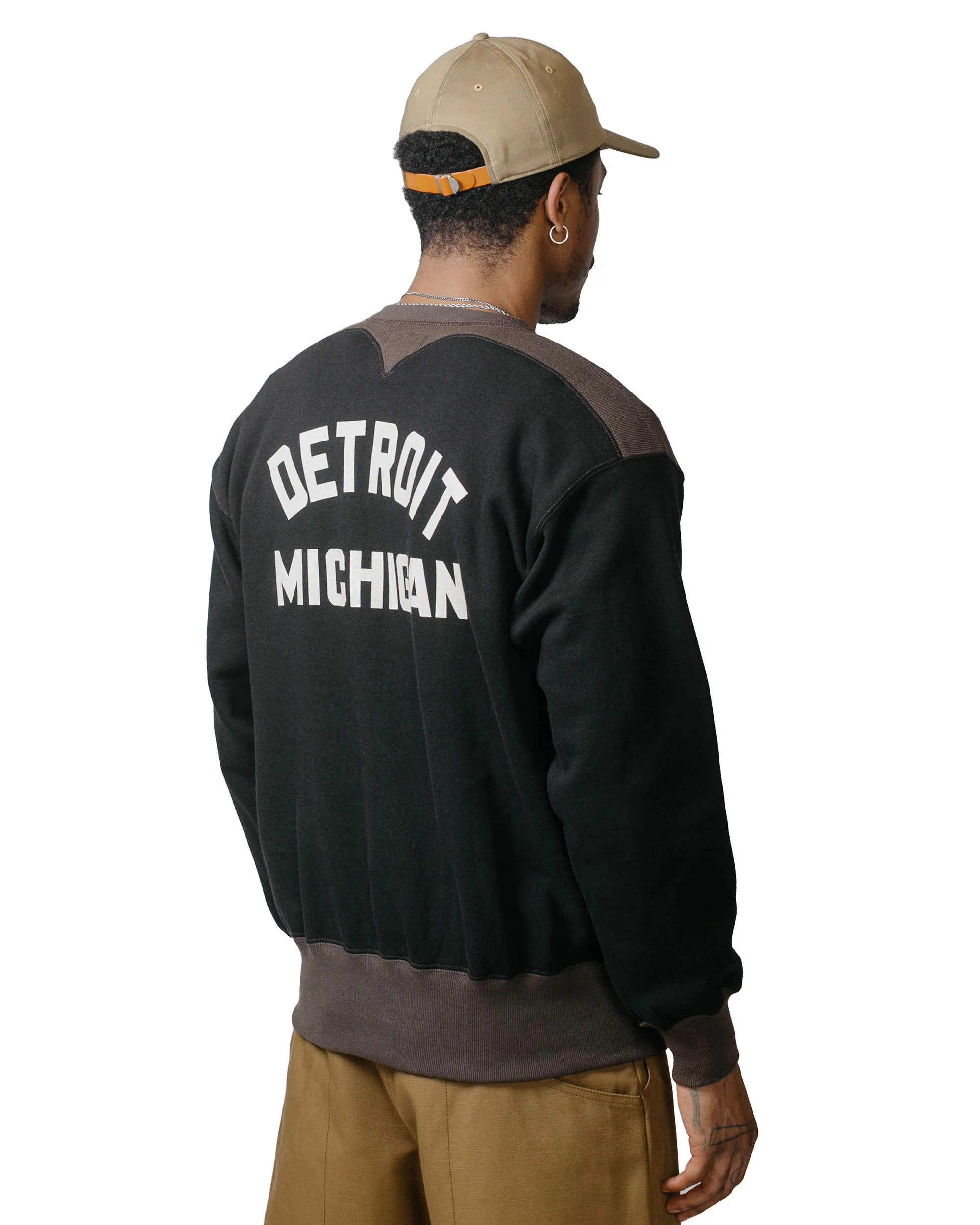 The Real McCoy's BC23105 Buco Two-Tone Sweatshirt / Buco Black/Grey - Image 3