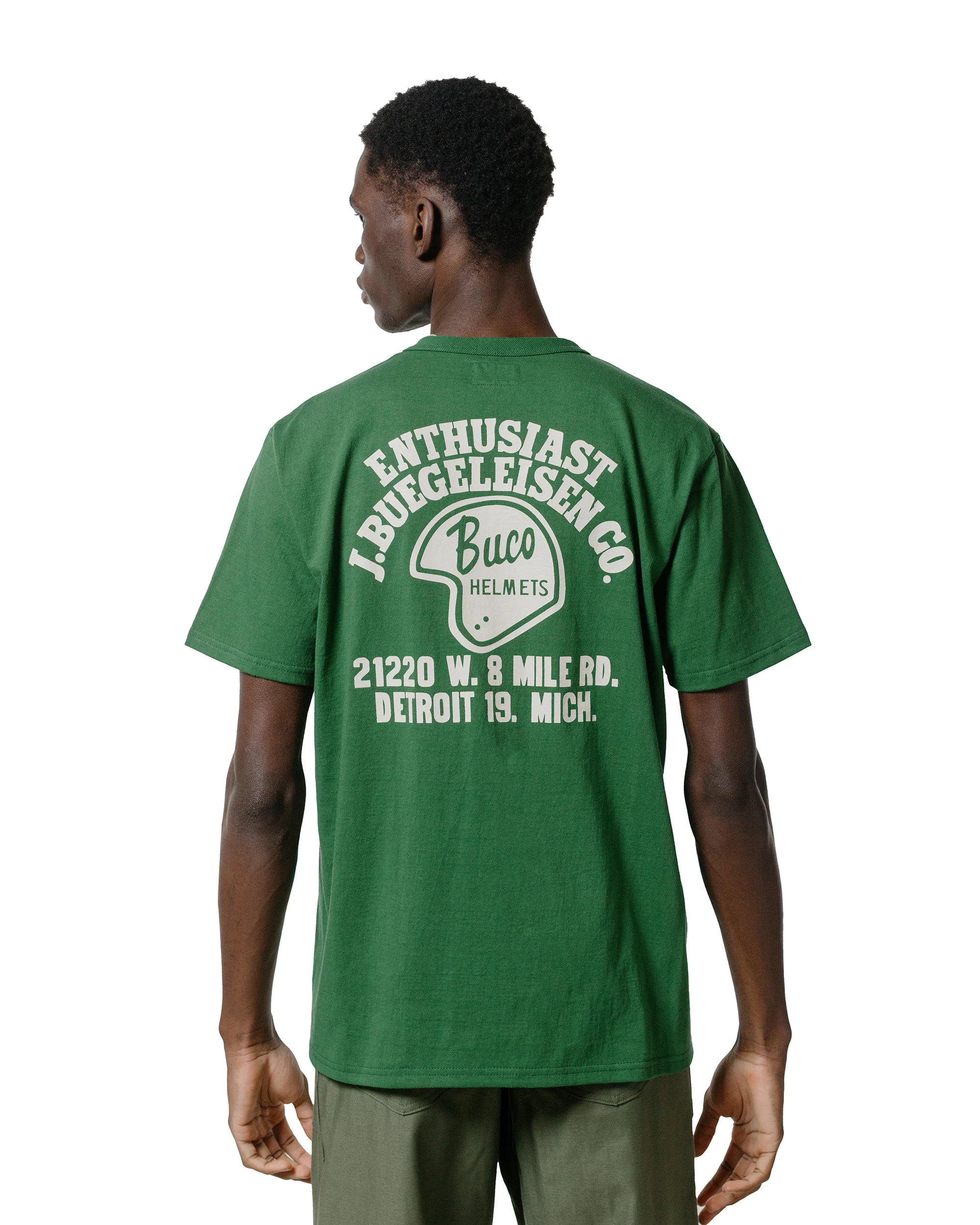 The Real McCoy's BC25005 Buco Tee / Enthusiast Green - Image 3