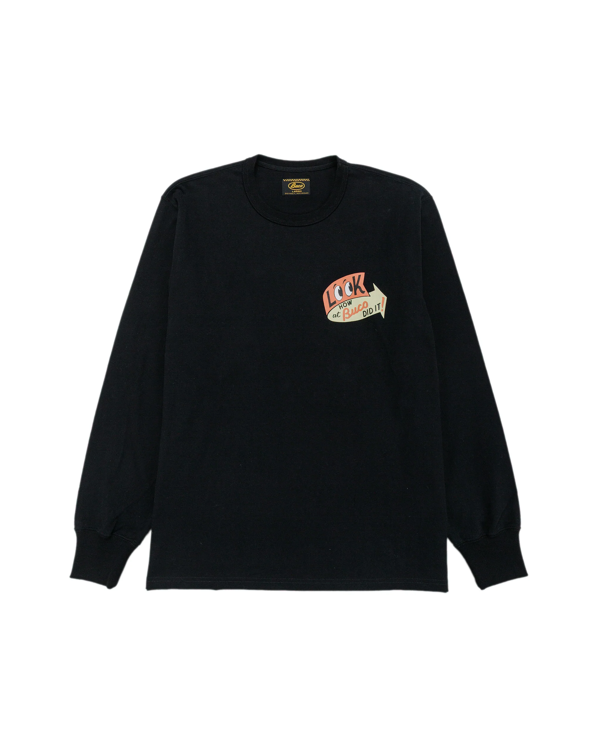 The Real McCoy's BC25105 BUCO L/S Tee / Look At How Buco Did It! Black