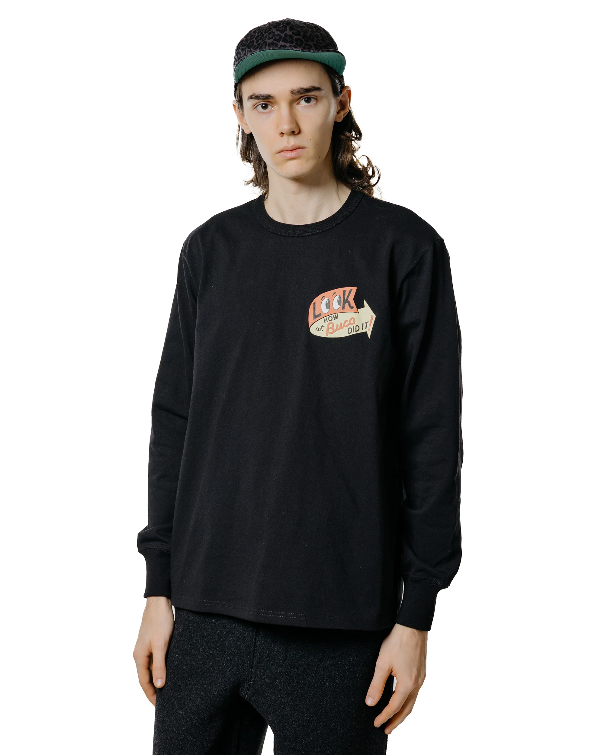 The Real McCoy's BC25105 BUCO L/S Tee / Look At How Buco Did It! Black - Image 2