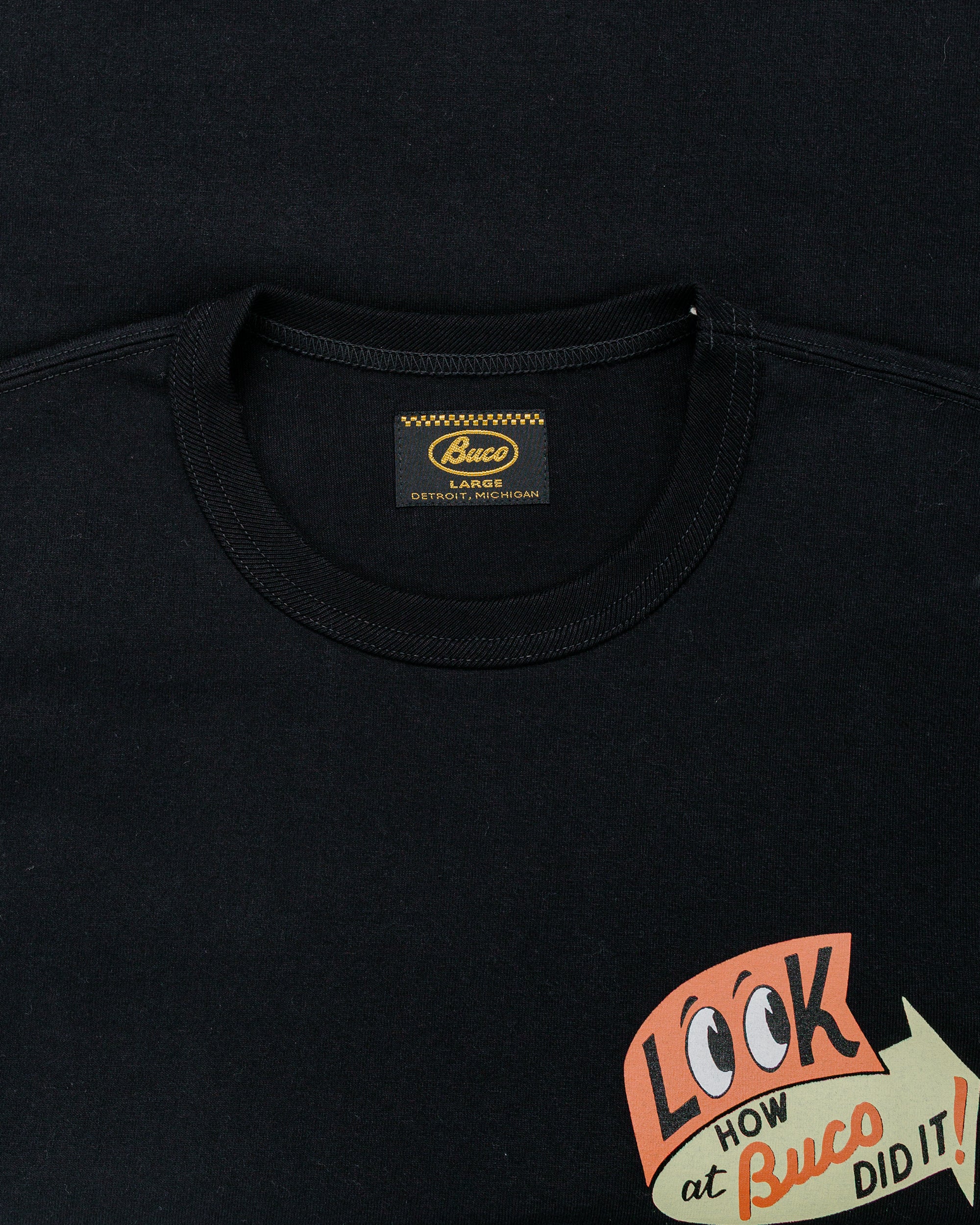 The Real McCoy's BC25105 BUCO L/S Tee / Look At How Buco Did It! Black - Image 4