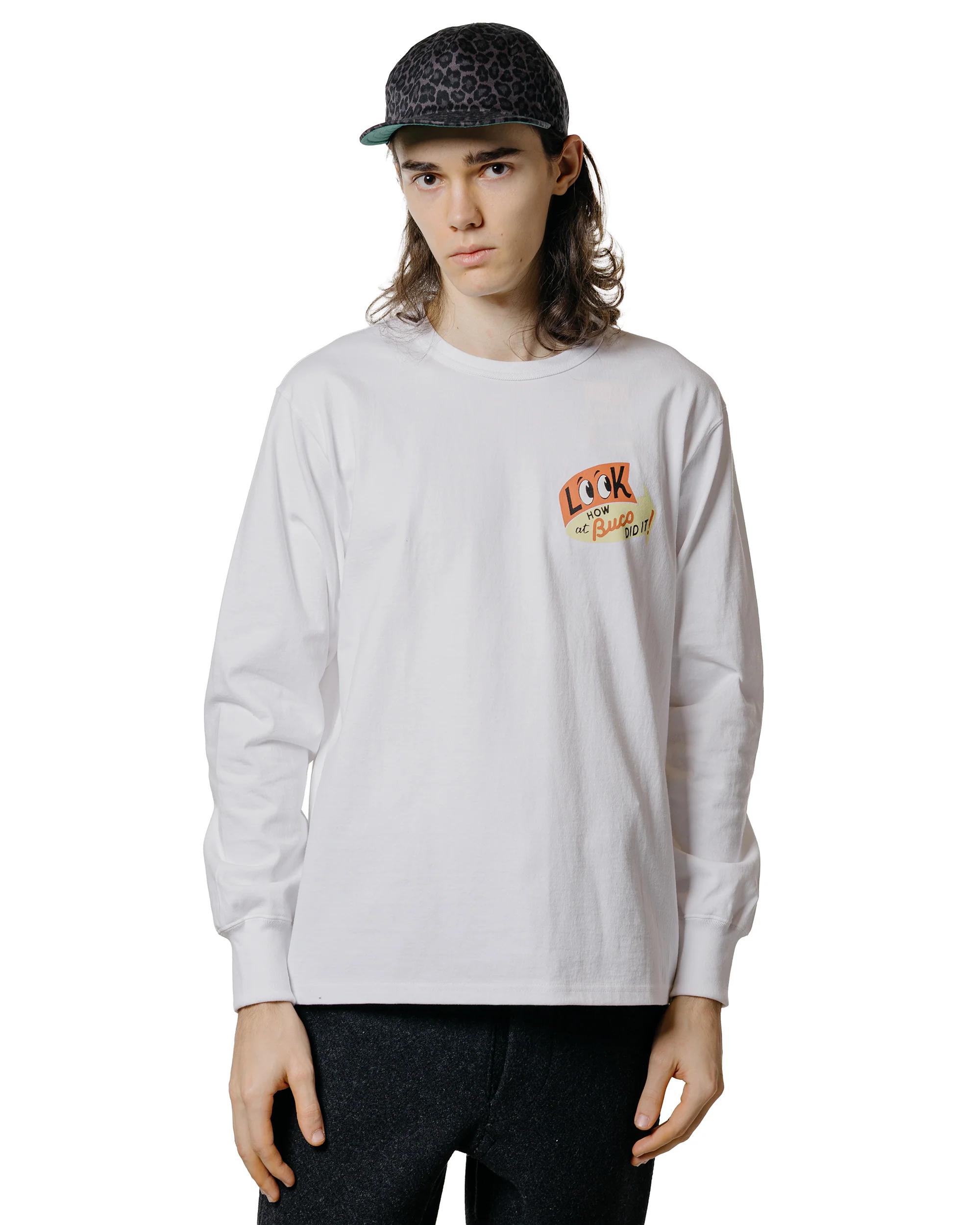 The Real McCoy's BC25105 BUCO L/S Tee / Look At How Buco Did It! White - Image 2